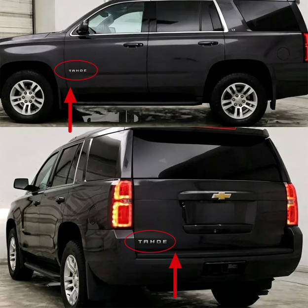 5Pcs 2007-2020 Tahoe LTZ ABS Plastics Letter Gloss Silver Chevrolet 
