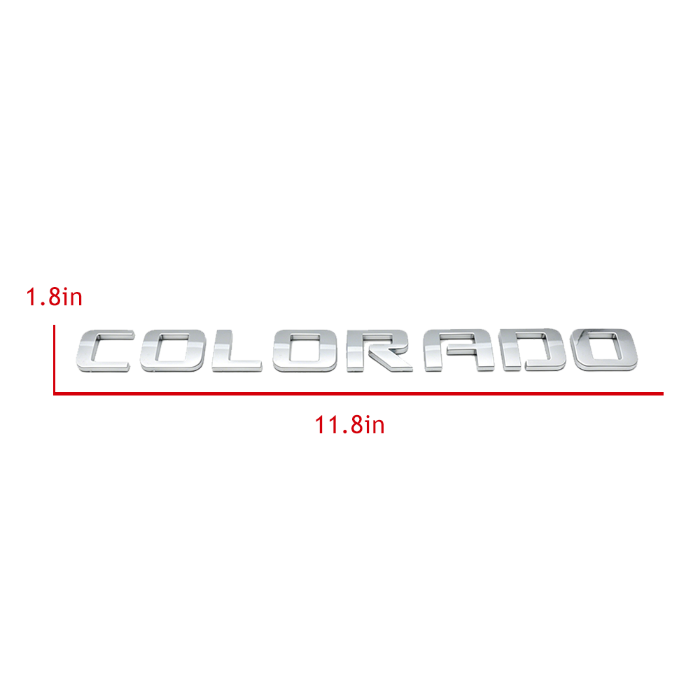 3Pcs 2007-2020 Colorado ABS Plastics Letter Gloss Silver Chevrolet 