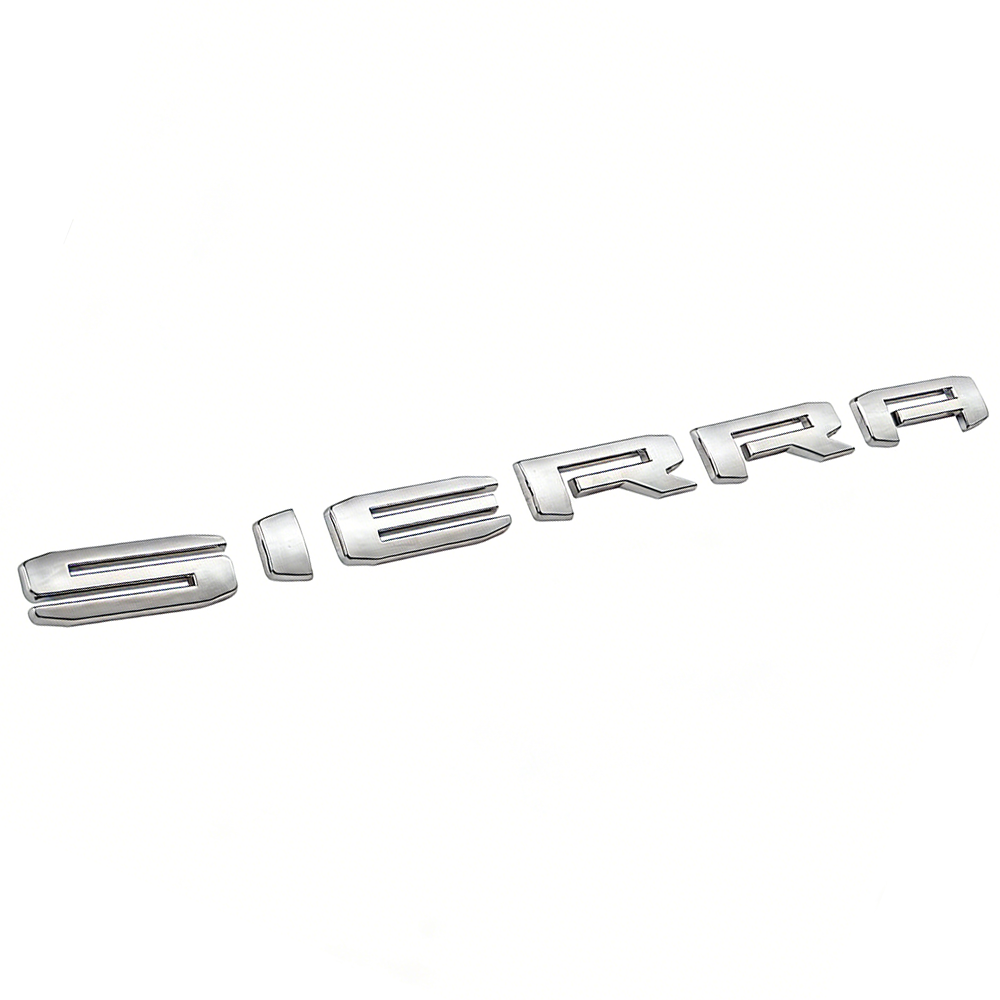 1Pc 2019-2021 Sierra 2500 HD ABS Plastics Letter Gloss Silver GMC