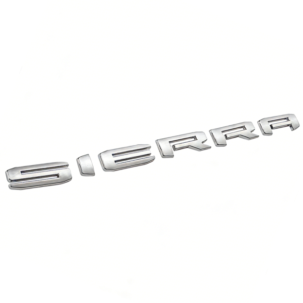 1Pc 2019-2021 Sierra 2500 HD ABS Plastics Letter Gloss Silver GMC