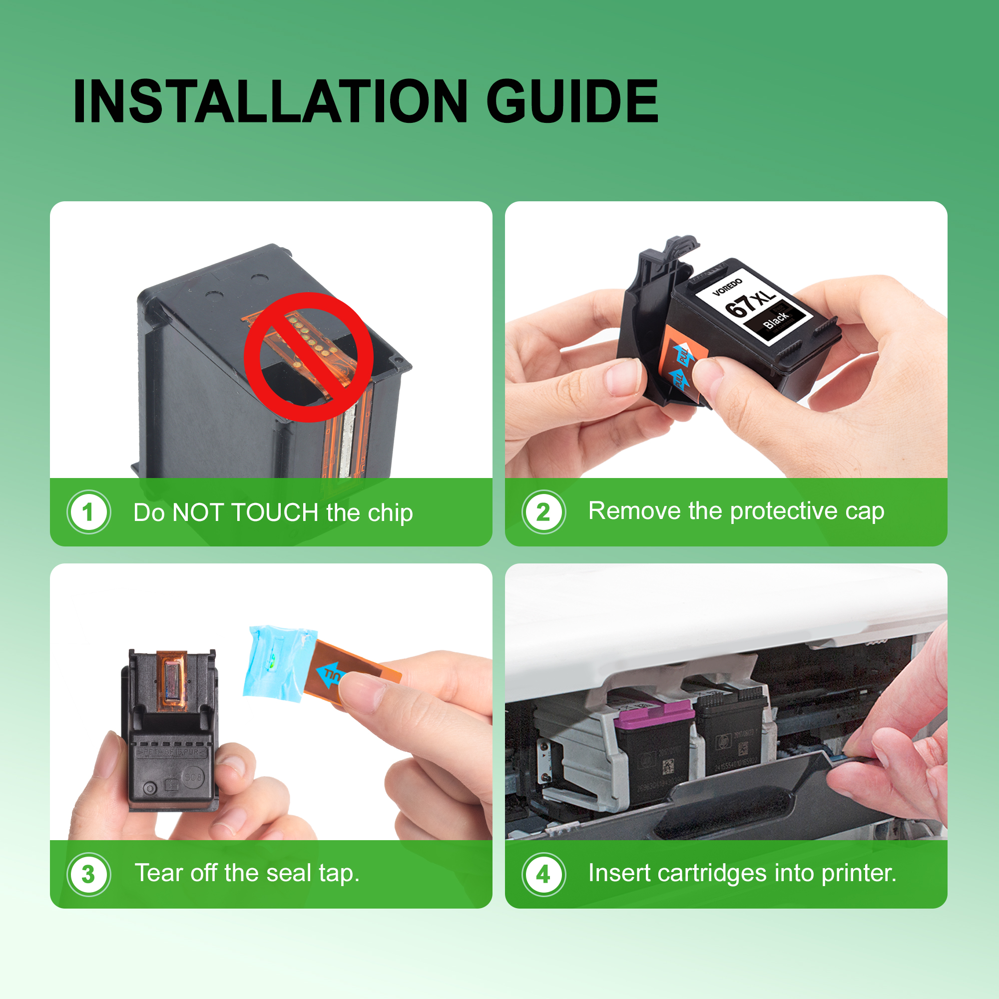 VOREDO Compatible Ink Cartridges Replacement PG-260XL CL-261XL for Canon 260 and 261 Ink Cartridges Work with Pixma TS6420a Ink, TS6420 TS6400, TS5320; TR7020; TR7022 (1 Black, 1 Color)