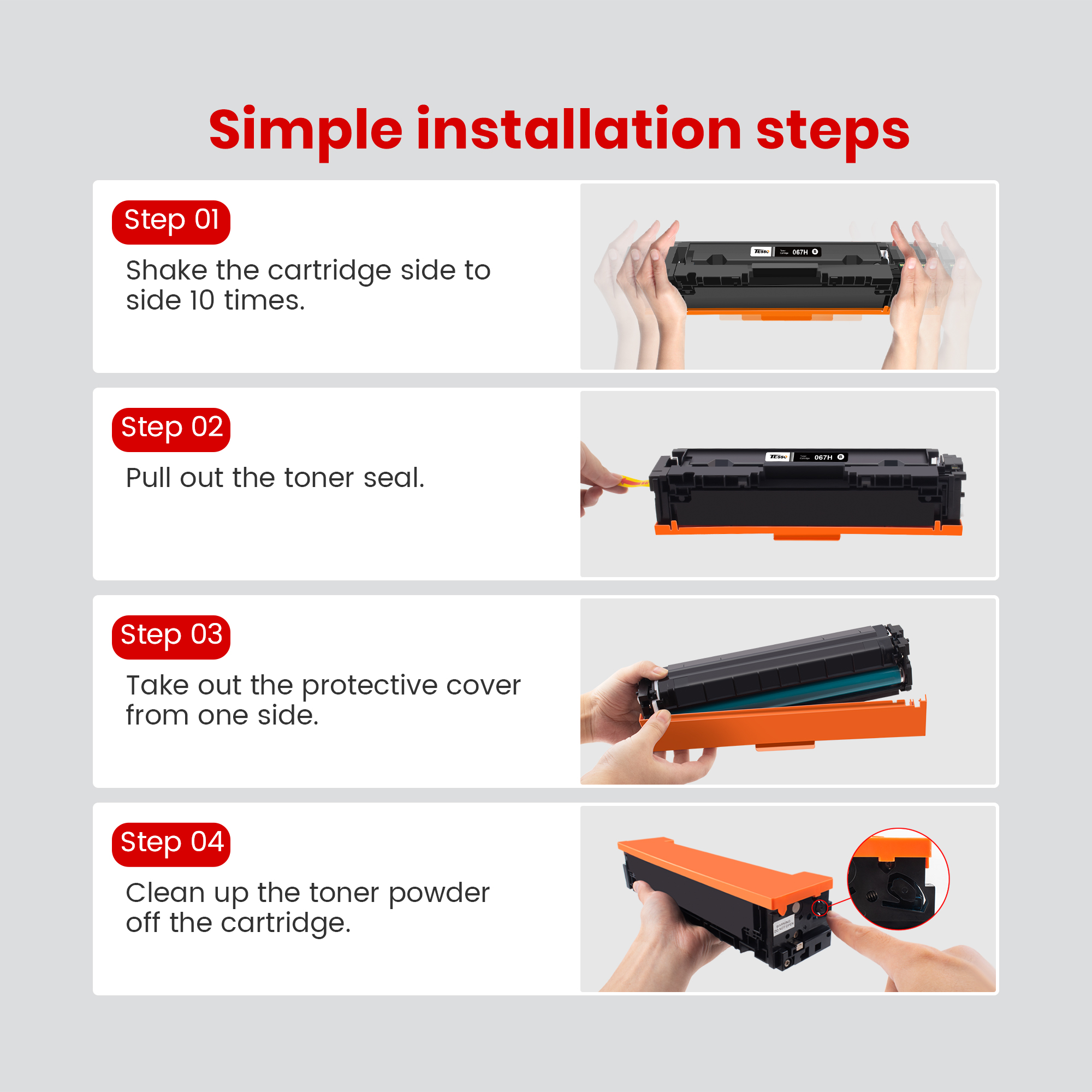 067H Toner Compatible for Canon 067 Toner Cartridge Set - 067 Toner Work for Canon Mf656Cdw Toner Cartridge Mf654Cdw Lbp632Cdw Mf650C Mf653Cdw Printer | High Yield for Canon Cartridge 067 067H 4 Pack