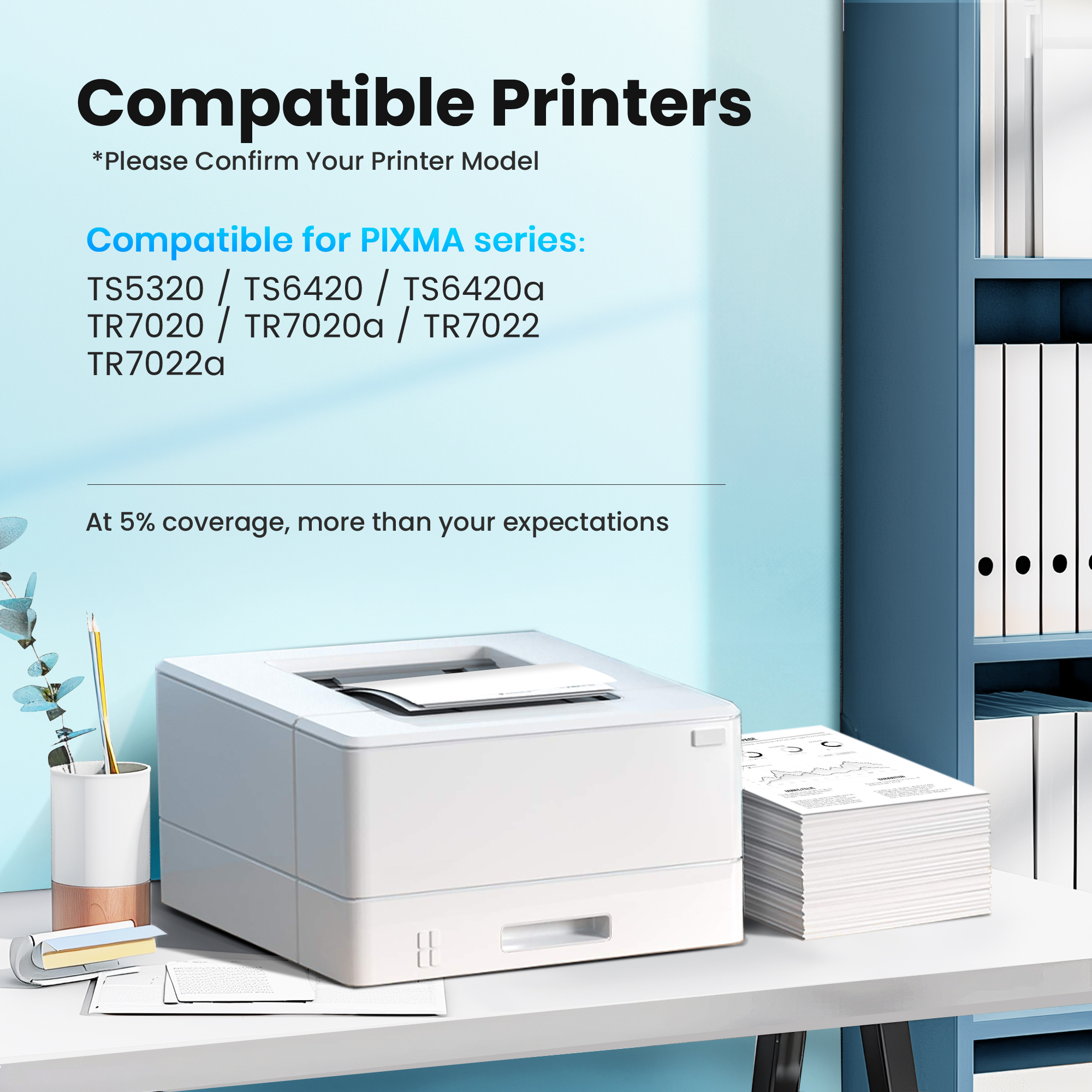  PrintImpression 260XL Black Ink Cartridge Replacement for Canon PG-260 Black Ink Cartridge 260 Ink PG 260 XL Black Ink Cartridge Work for Canon TS6420a TS6420 TS5320 TR7020a TR7020 TR7022 TR7022a Printer (2 Black)