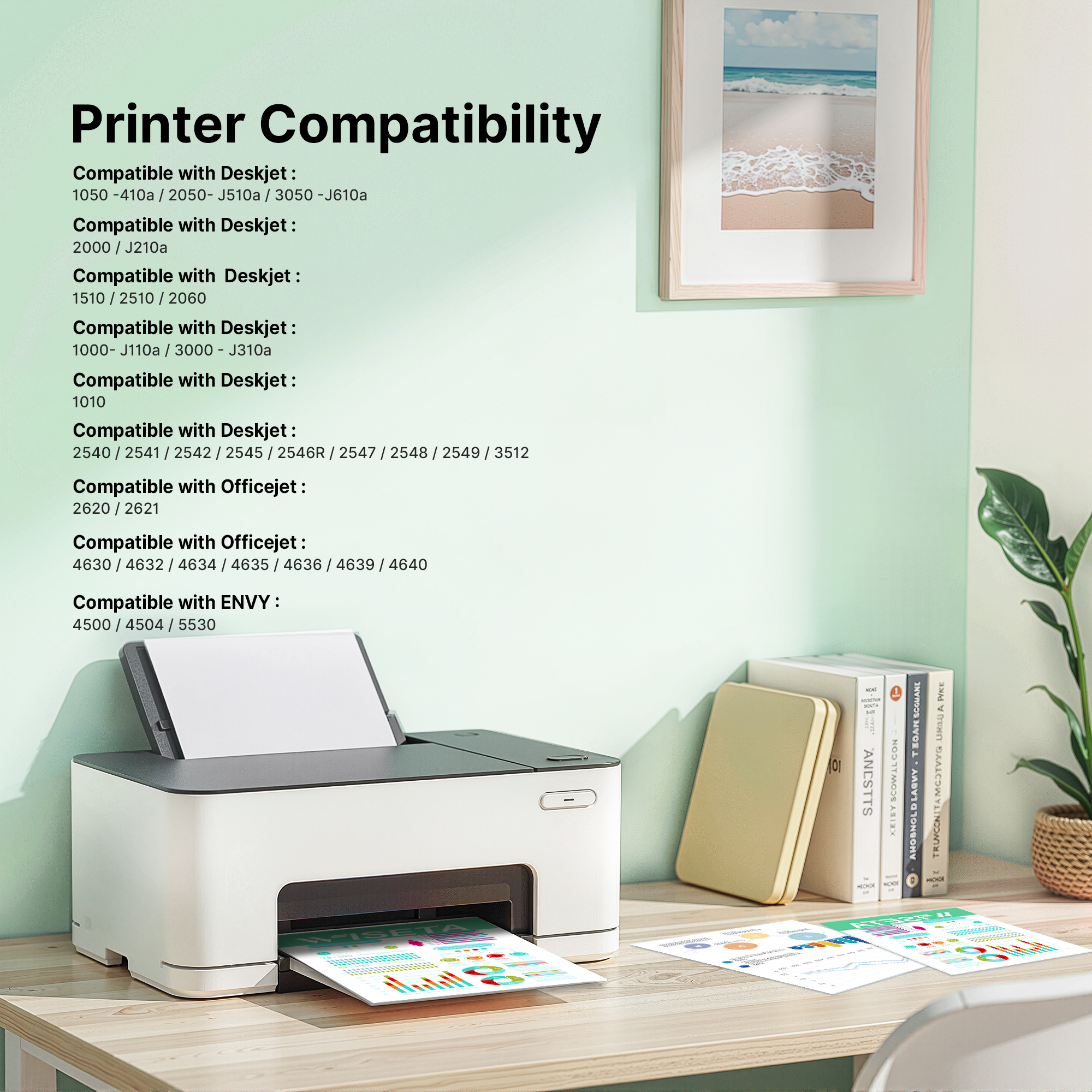 61XL Ink Cartridges Black and Color 3-Pack Replacement for HP 61XL Ink Cartridge Combo Pack (2 Black, 1 Color) Work with HP Envy 4500 5530 4502 4501 5535 OfficeJet 4630 4635 DeskJet 2540 1000 1010