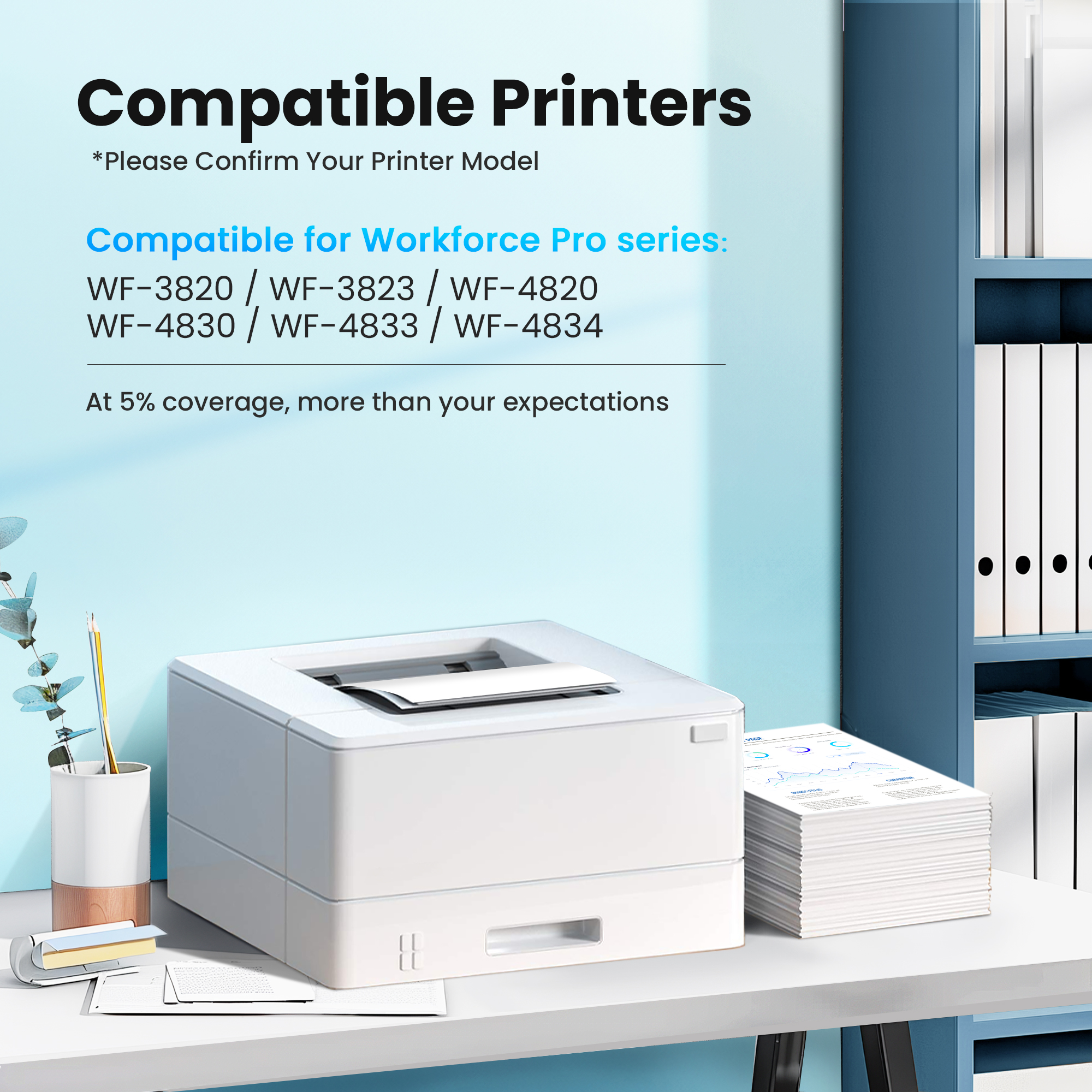 Remanufactured for 822XL Ink Cartridges Compatible with Epson 822XL Ink Cartridges Combo Pack Use for Epson WF-3820 Printer Workforce Pro WF-4820 WF-4830 WF-3823 WF-4834 (Black Cyan Magenta Yellow)