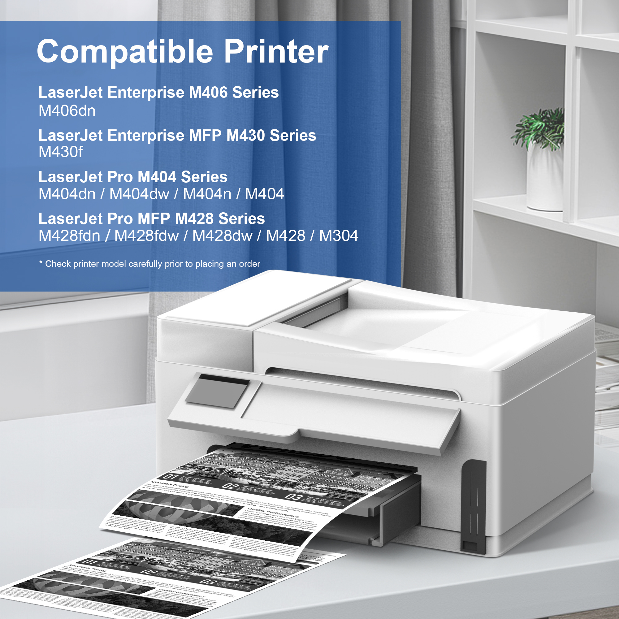 VOREDO 58A CF258A Toner Cartridge (with CHIP) for HP 58A Toner Cartridge Black 58X CF258X High Yield for HP Laserjet Pro MFP M404n M404dn M428fdw M404dw M404 M428fdn M428dw M406dn M430f M428 Printer (2 Pack)