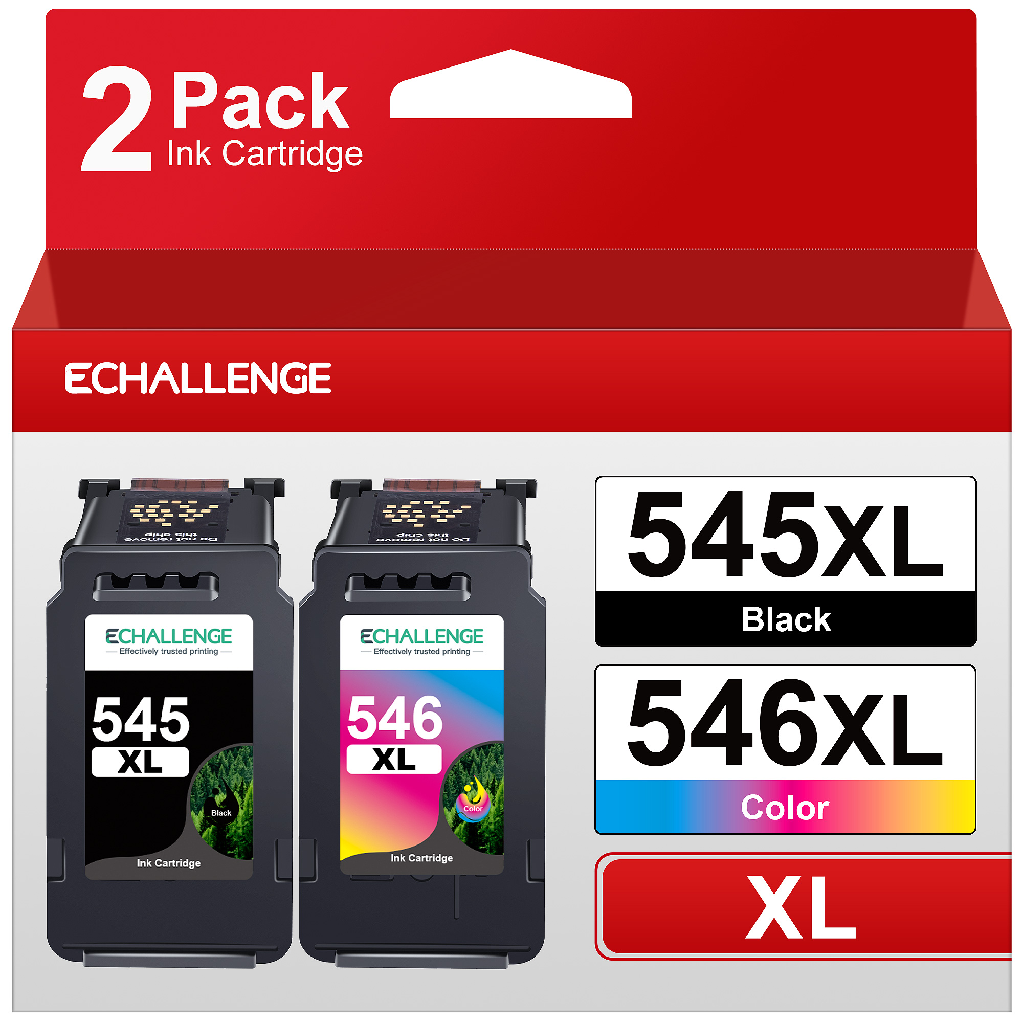 ECHALLENGE PG-545XL CL-546XL für Canon Druckerpatronen 545 546 XL Multipack
