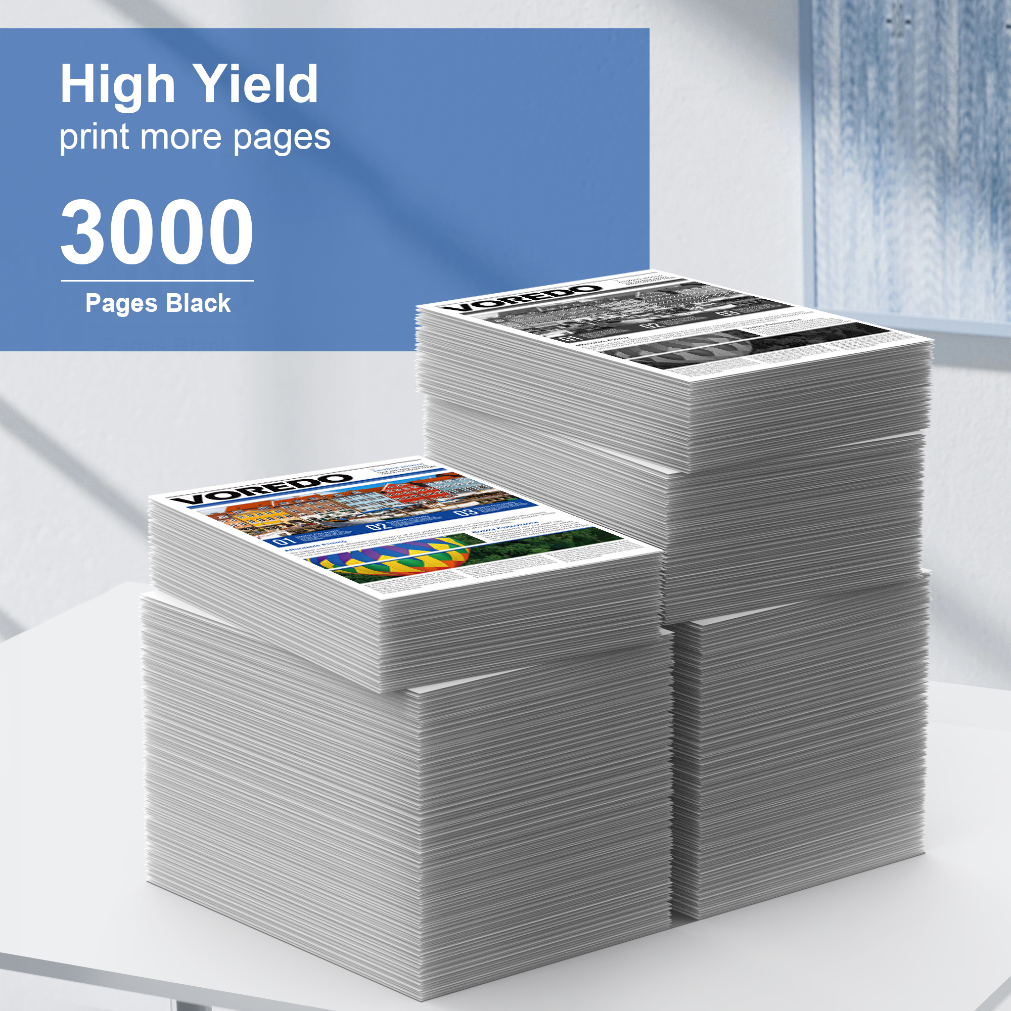 VOREDO 58A CF258A Toner Cartridge (with CHIP) for HP 58A Toner Cartridge Black 58X CF258X High Yield for HP Laserjet Pro MFP M404n M404dn M428fdw M404dw M404 M428fdn M428dw M406dn M430f M428 Printer (2 Pack)