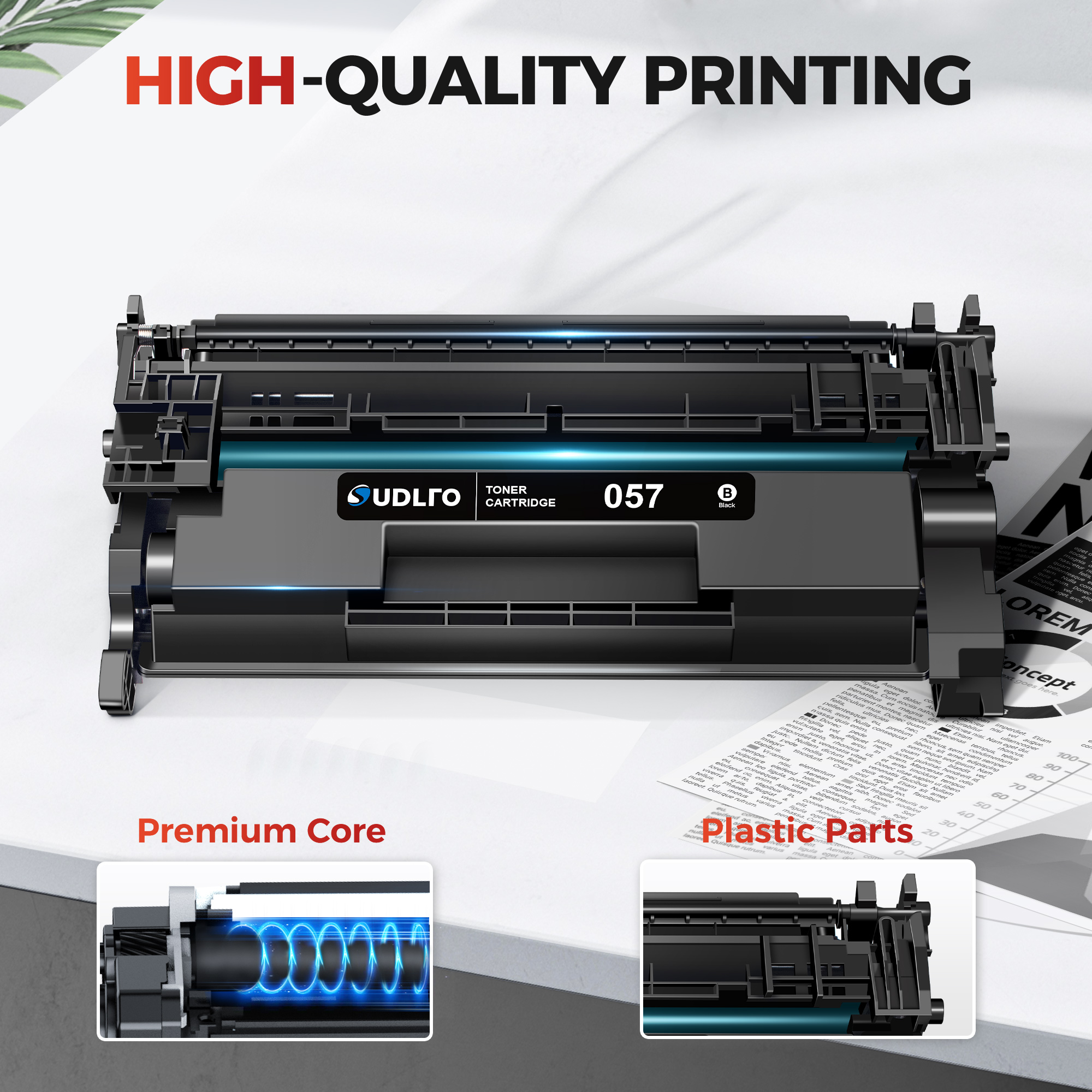 057 Toner Cartridge - Canon 057 Replacement for Canon 057 Toner Cartridge CRG057 057H to use with Canon MF445dw MF448dw MF449dw LBP226dw LBP227dw Printer (2Black, Non-OEM)