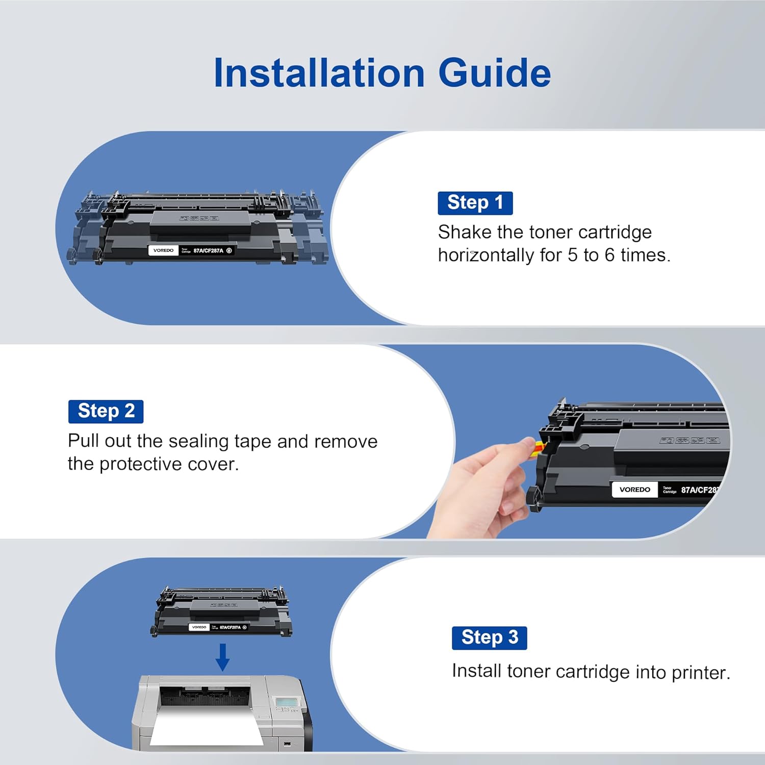 CF287A 87A Toner Cartridge High Yield Compatible Replacement for HP 87A CF287A 87X CF287X for HP LaserJet Enterprise M506 M506dn M506n M506x M501n M501dn M527f M527dn M527z Printer (Black, 2-Pack)