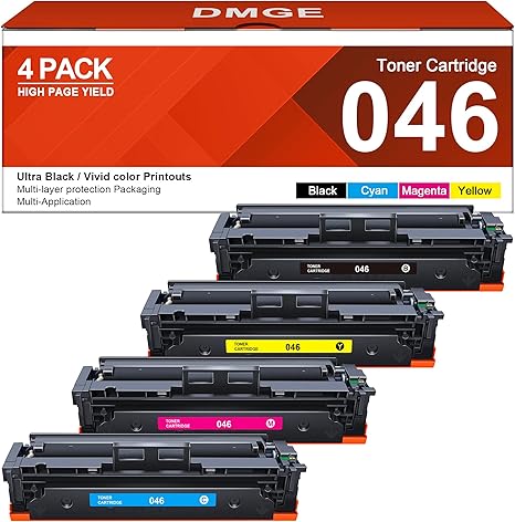 046 Toner Cartridge - Replacement for Canon 046 Toner Cartridge Set CRG-046 046H CRG-046H for Color ImageCLASS MF733Cdw MF731Cdw MF735Cdw MF654Cx Series Printer (Black Cyan Yellow Magenta, 4-Pack)