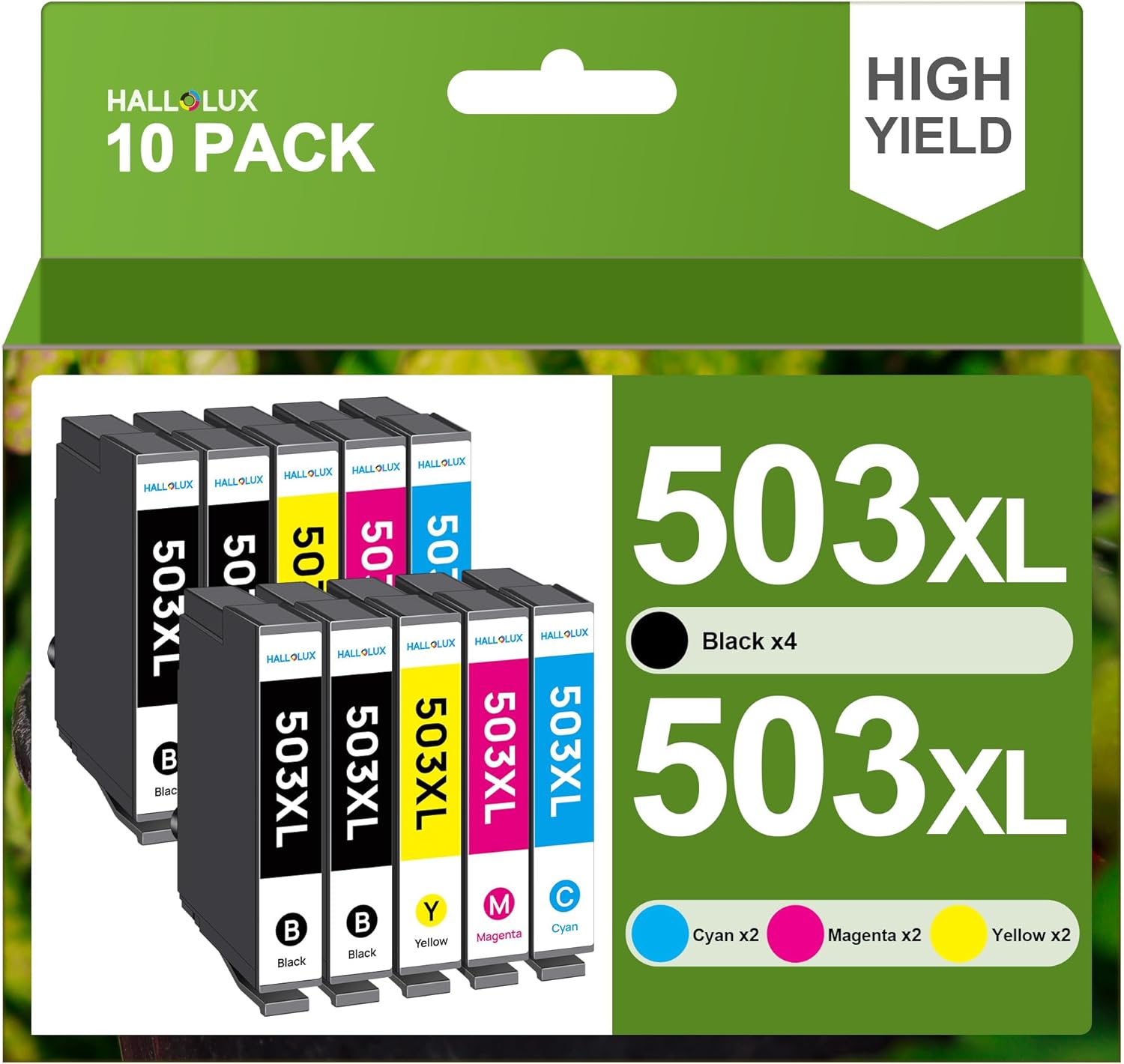HALLOLUX 503XL Multipack 503 XL Druckerpatronen 503 Kompatibel für Epson 503 XL Multipack 503 für Epson XP 5200 Druckerpatronen für WF 2960 Patronen XP-5200 WF-2960 XP 5205 WF 2965 (10er-Pack)