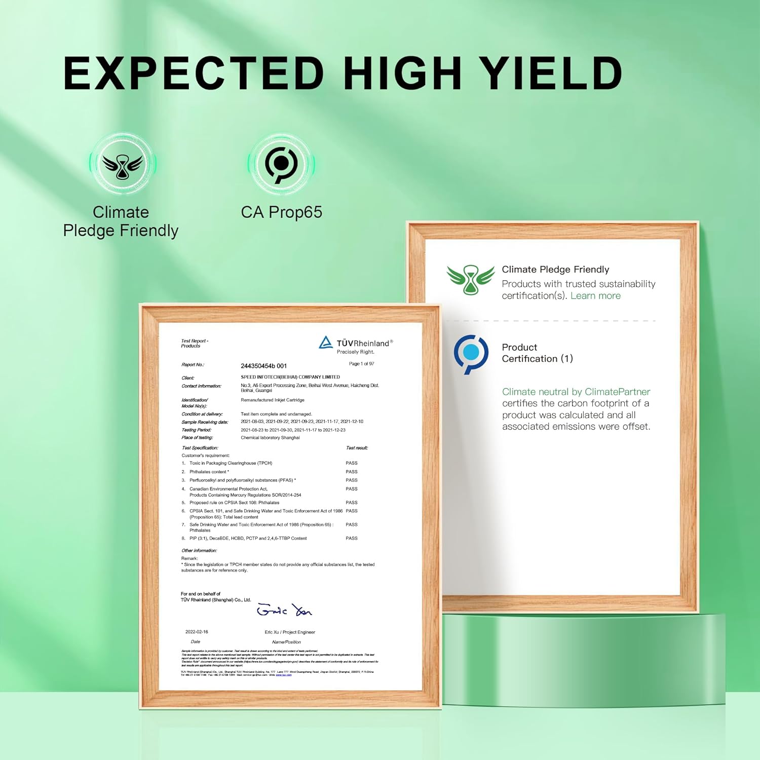 Remanufactured Ink Cartridge Replacement for HP 62XL Ink Cartridge Combo Pack 62 XL for Envy 5540 5542 5545 5640 5642 5660 5664 5665 7640 7645 8000 8005 OfficeJet 200 250 5740 5742 5745(2 Pack)