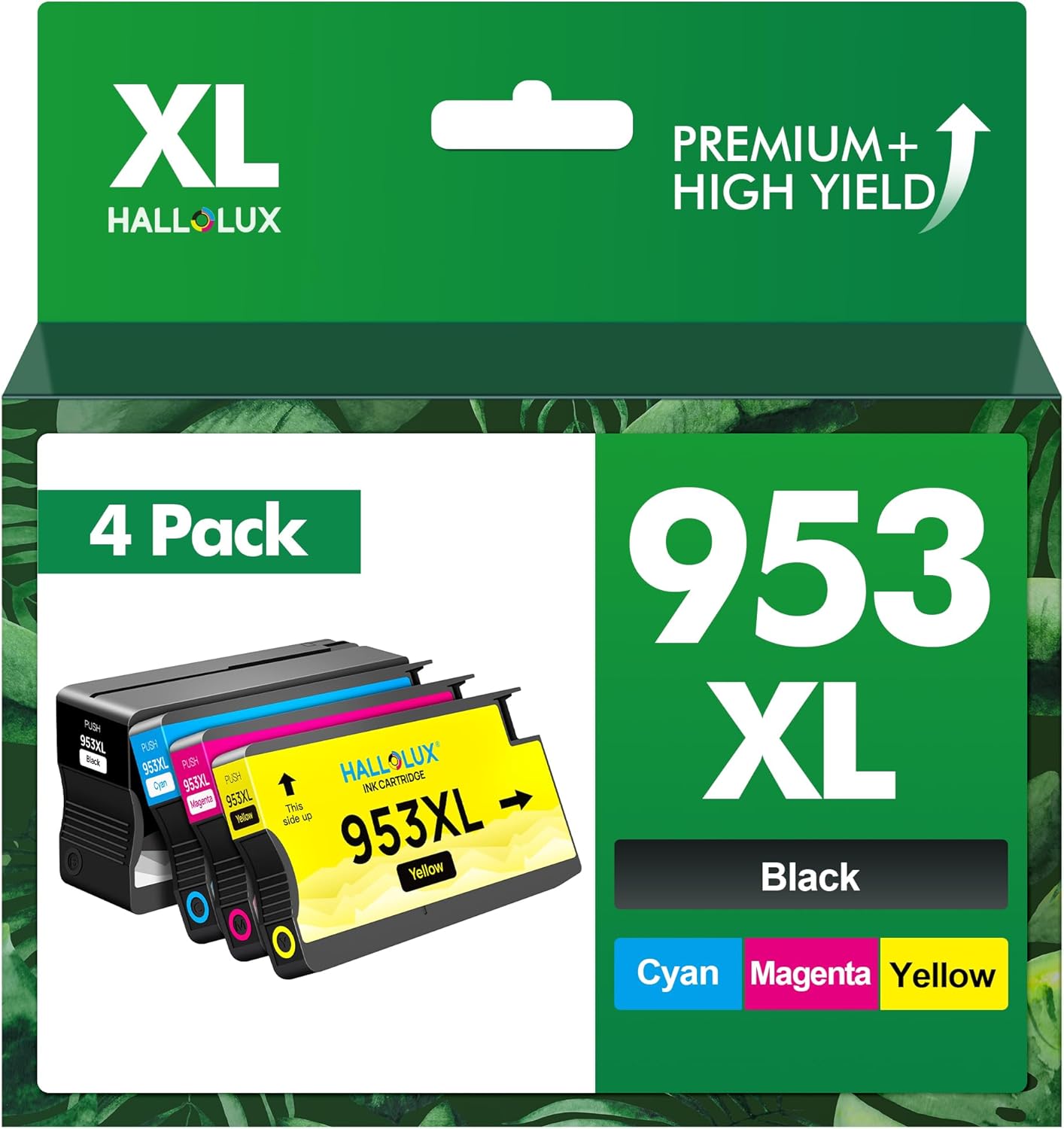 HALLOLUX 953XL Compatibili per Cartucce HP 953 XL 953XL Multipack per HP OfficeJet Pro 7720 7740 8715 8710 8210 8730 7730 8720 8725 (Nero Ciano Magenta Giallo, 4-Pack)