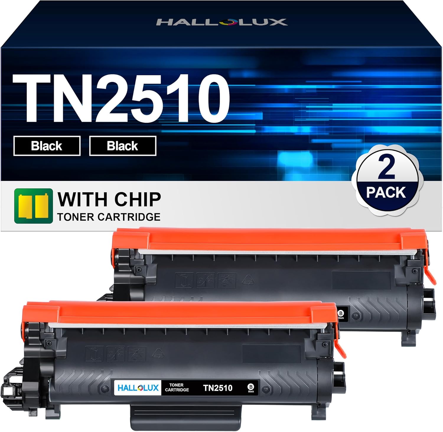 TN2510 Toner TN2510XL Toner Kompatibel für Brother TN2510 Toner TN-2510 XL für Brother HL-L2400DWE Toner MFC-L2835DW MFC-L2827DW MFC-L2800DW DCP-L2660DW DCP-L2620DW DCP-L2627DW MFC-L2860DW (2 Schwarz)