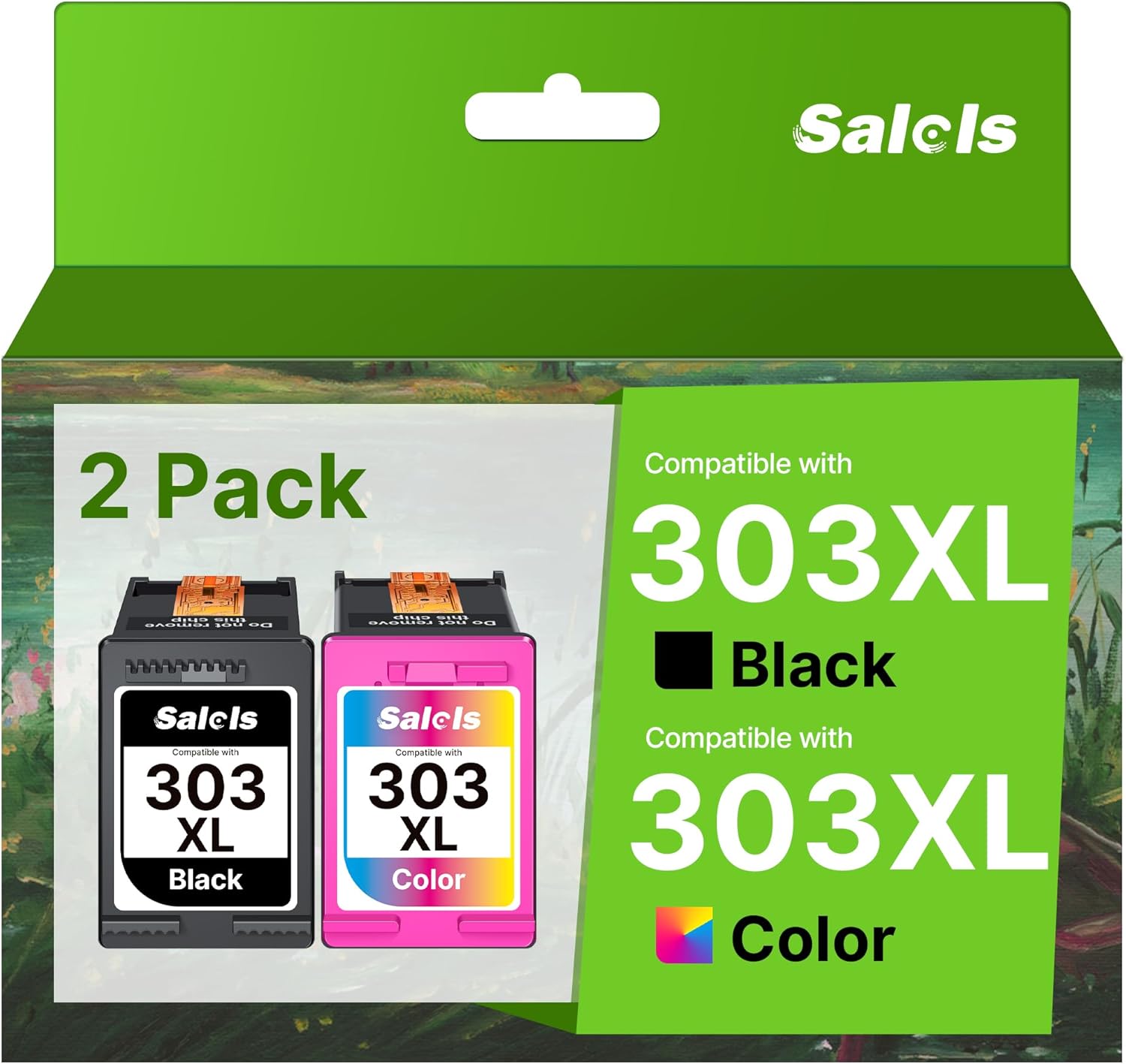 Salols 303XL Ink Cartridges Replacement for HP 303 Ink Cartridges Combo Pack for HP303XL Black and Colour for HP303 303 XL for HP Envy Photo 6230 7234 6234 6220 7830 7130, EAN: 6976033470278