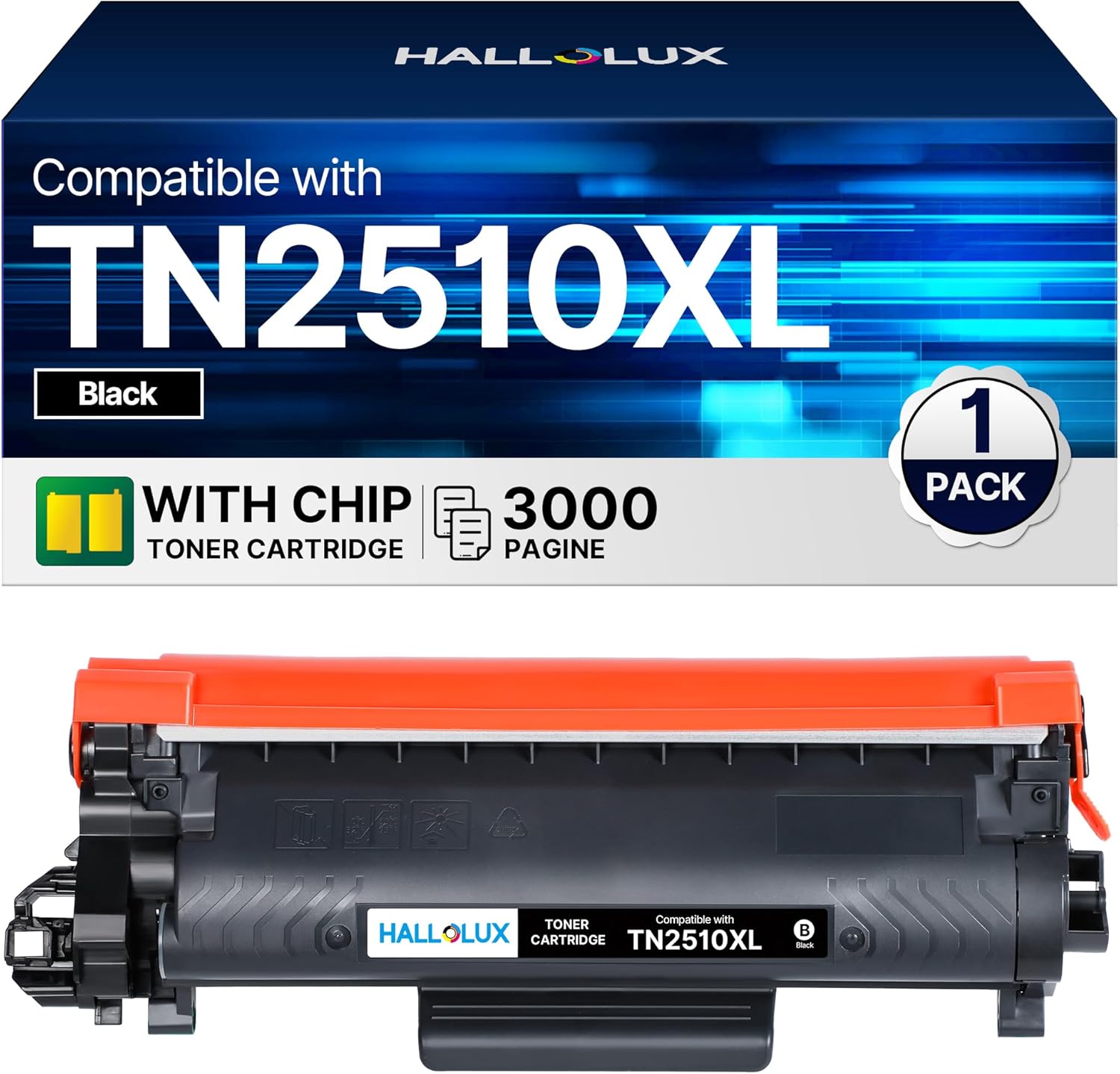 TN2510 TN2510XL Tonerkartusche Kompatibel für Brother TN-2510 Toner für TN-2510XL Brother HL-L2400DW HL-L2400DWE DCP-L2620DW DCP-L2627DW MFC-L2800DW MFC-L2827DW MFC-L2835DW (1 Schwarz, 1er-Pack)