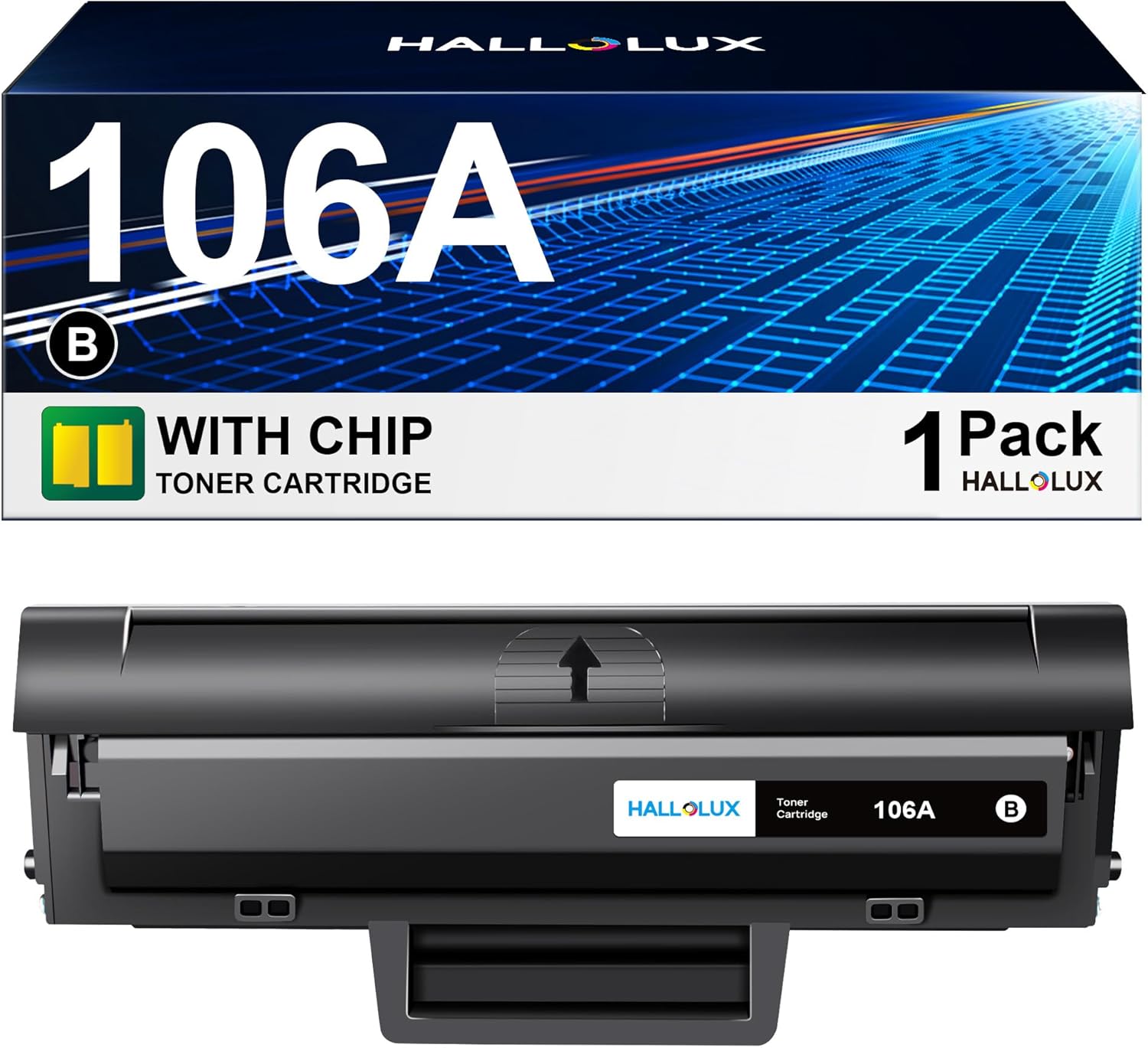 HALLOLUX 106A Toner W1106A Kompatibel für HP 106A Toner Schwarz für HP Laser MFP 135wg Toner für Laser MFP 137fwg Toner Schwarz für 107w Toner 135a 107r 107a MFP 137fnw 135wg 135w 135r (1 Schwarz)
