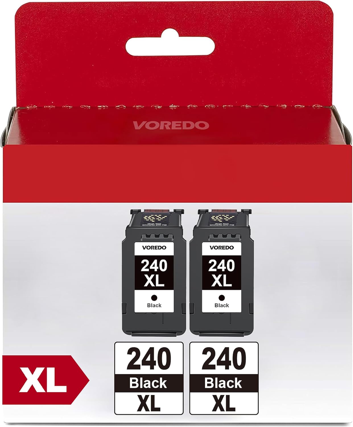 VOREDO PG-240 XL 240XL Black Ink Cartridge Replacement for Canon 240XL Ink Cartridge - Works with Canon PIXMA MG3620, MG2120, MG3120, MG4120, MG2220, MG3220, MG3520, MX472, TS5120 Printers (Black, 2 Pack)