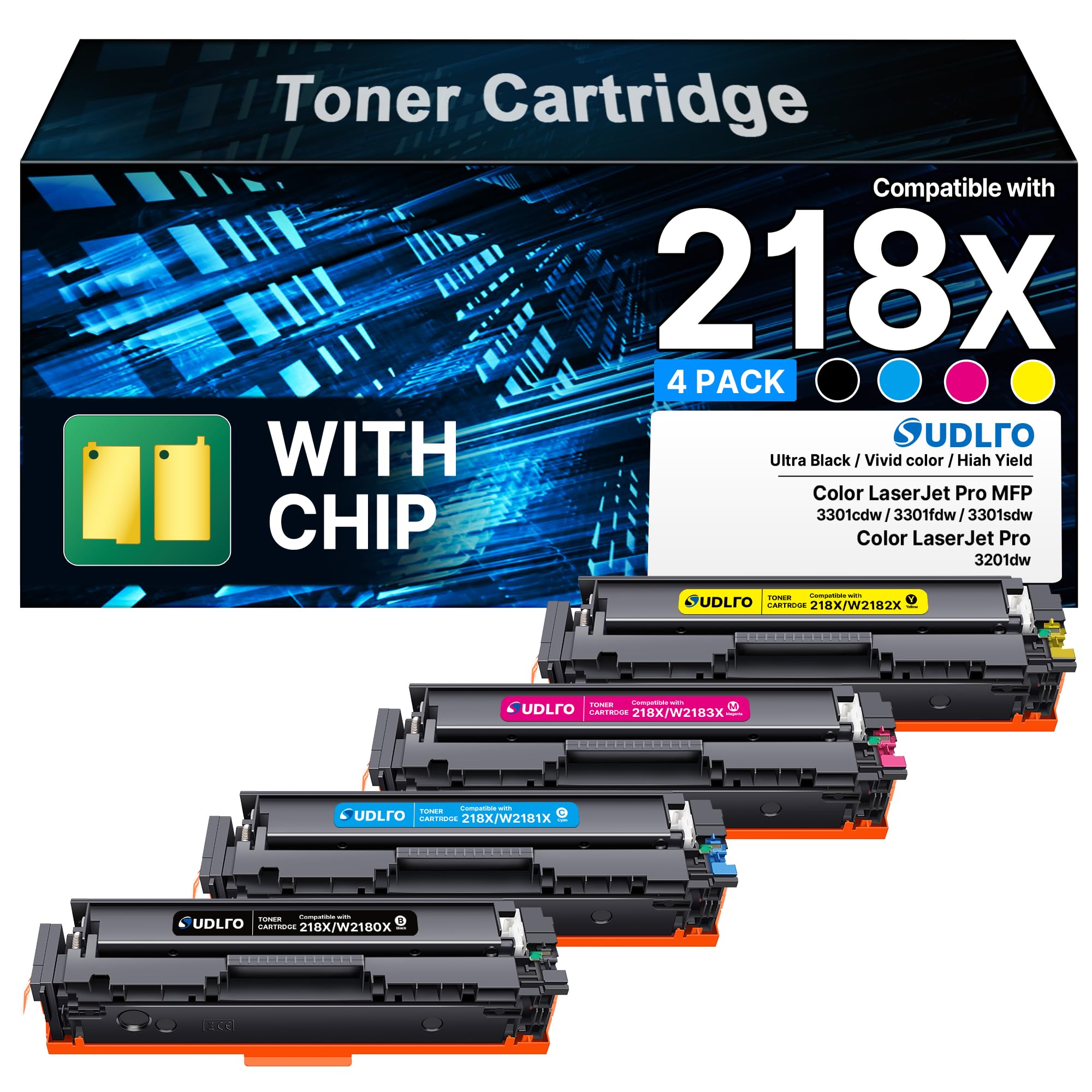 218X Toner Cartridges (with Chip) for hp 3301 Toner cartridges