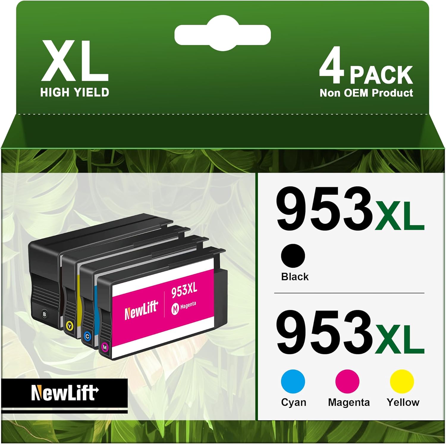 NewLift 953XL Druckerpatronen Kompatibel für HP 953 XL Multipack 953xl druckerpatronen für HP Officejet Pro 7720 7740 8710 8715 8740 8720 8718 7730 8728 8719 8730 Drucker (4er-Pack)