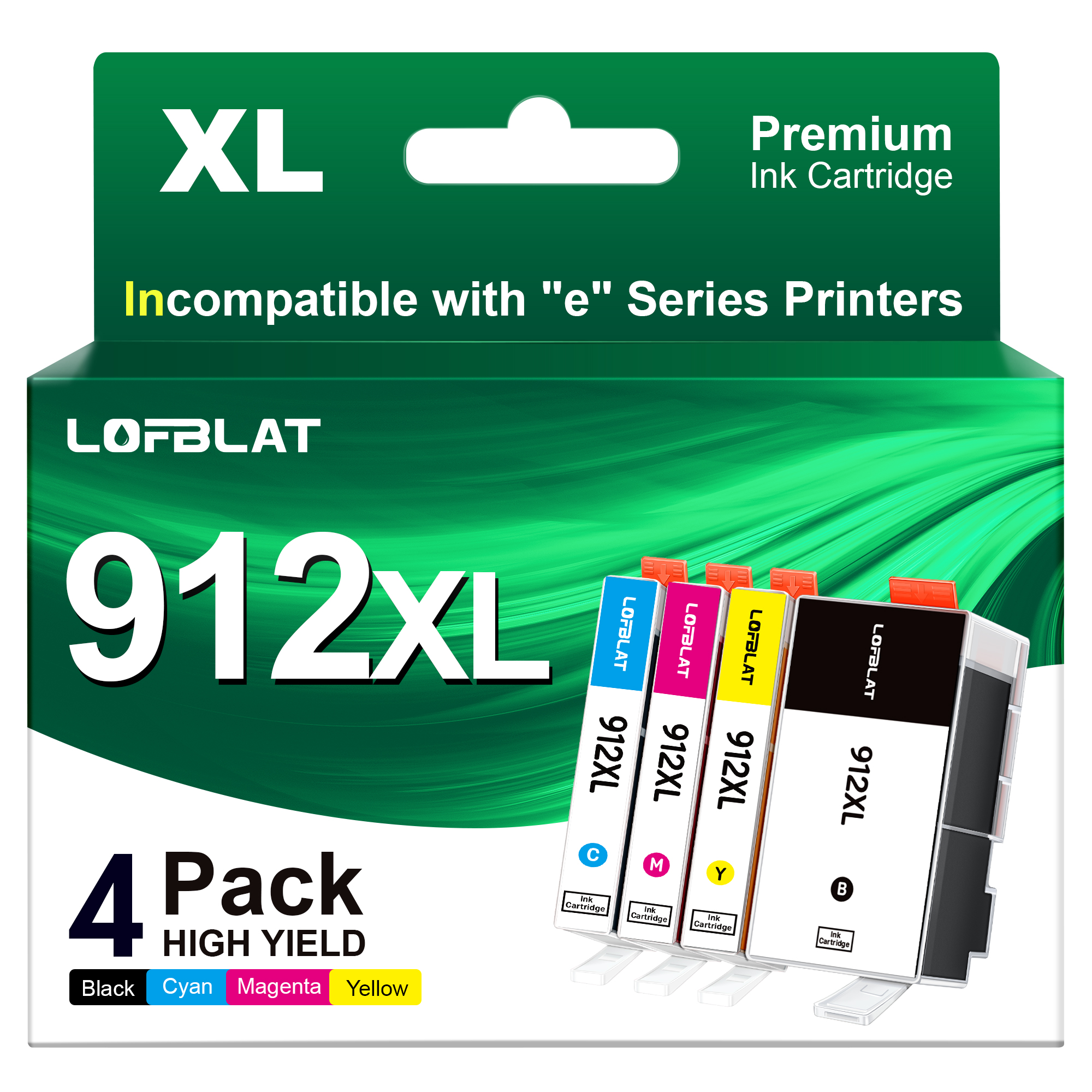 LOFBLAT 912 912XL Compatible Cartridges for HP 912 XL Multipack for HP OfficeJet 8012 8010 8015 8014 8017 OfficeJet Pro 8022 8023 8024 8025 8020 8030