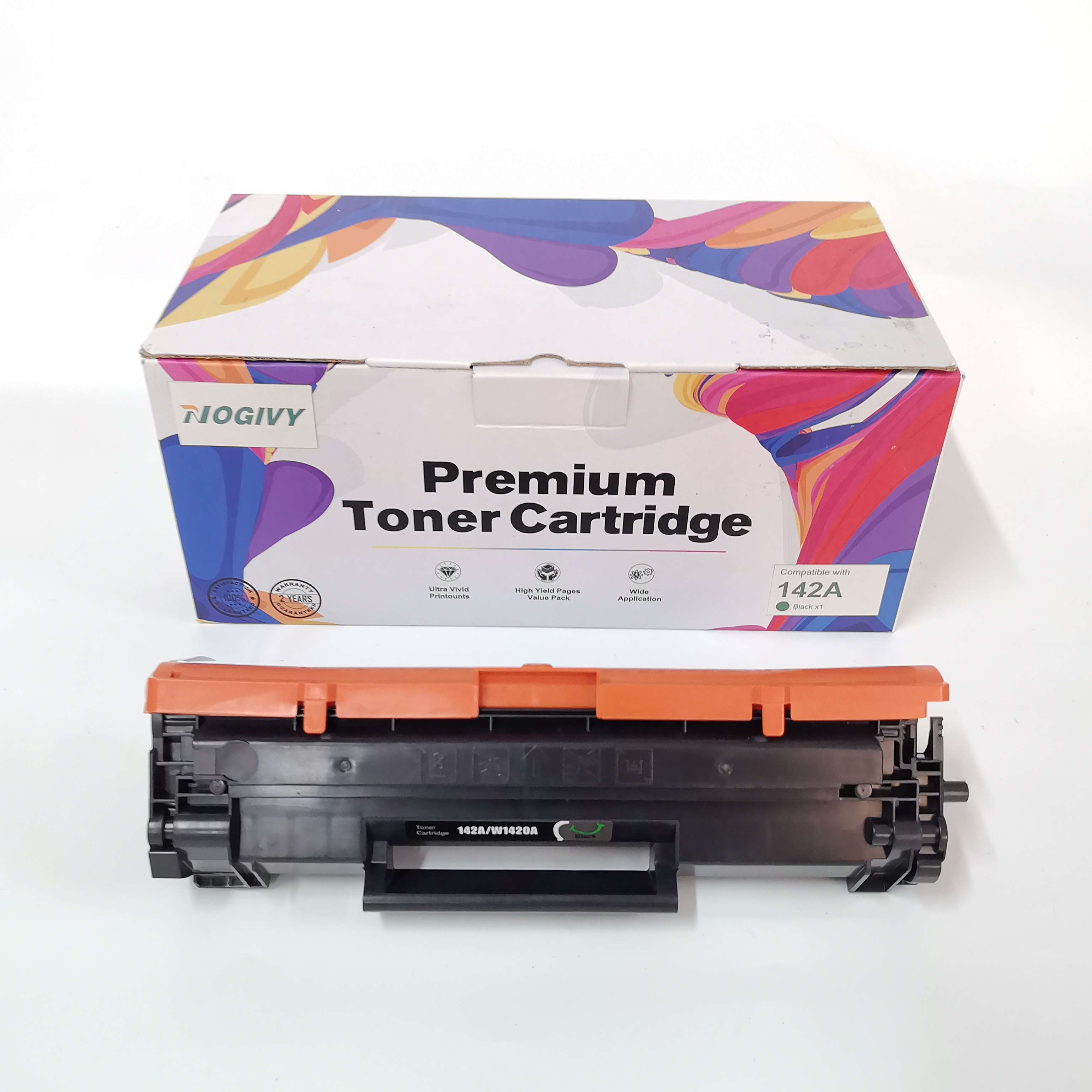 NOGIVY 142A W1420A Mit Chip Tonerkartusche Kompatibel mit HP 142A W1420A 142X W1420X für HP Laserjet MFP M140w Toner Laserjet M110w M110 M140 M139w M139 (1 Schwarz)