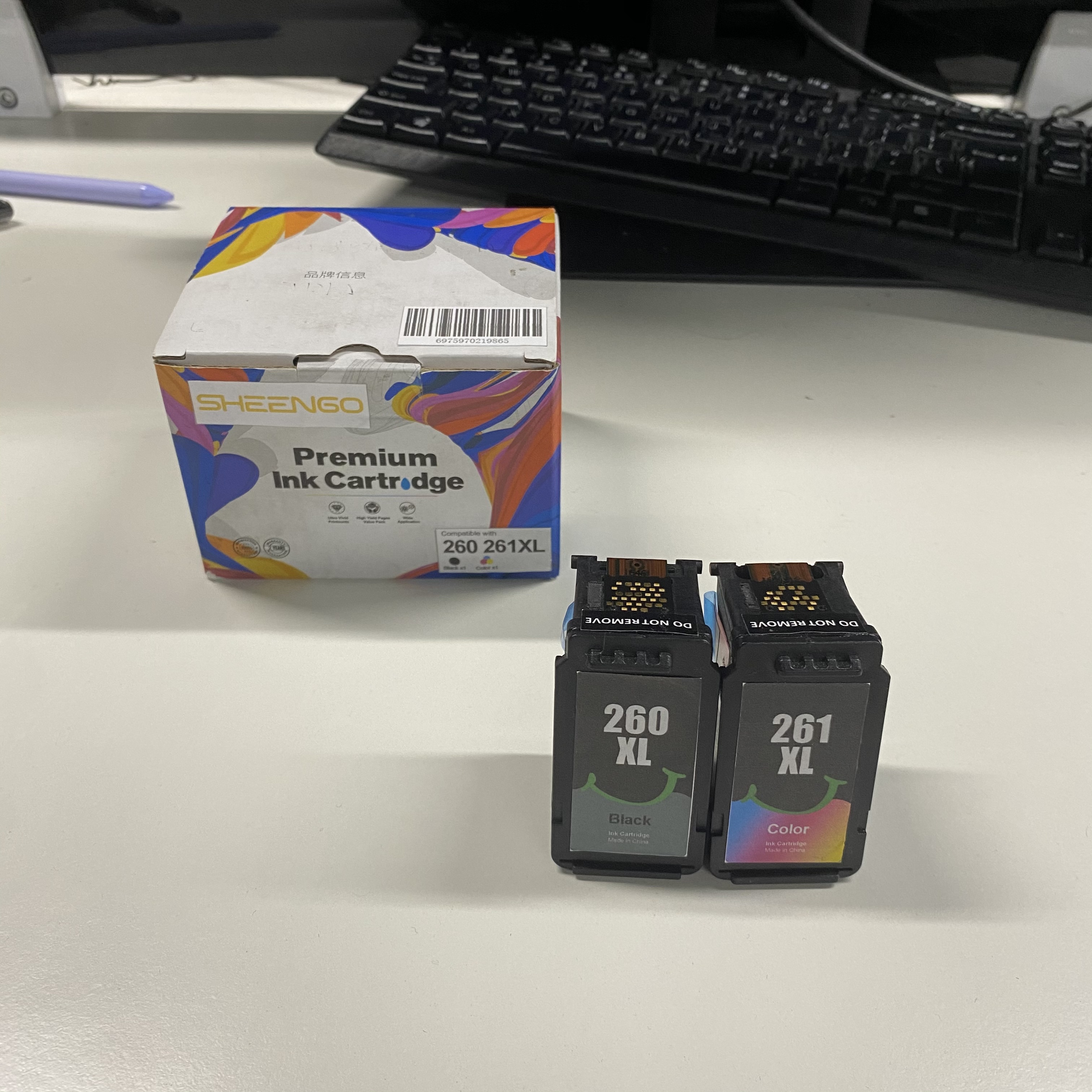 SHEENGO PG-260XL CL-261XL Ink Cartridges Replacement for Canon 260 and 261 ink cartridges Work for TS6420 TS6420a TR7020 TR7020a TR5320