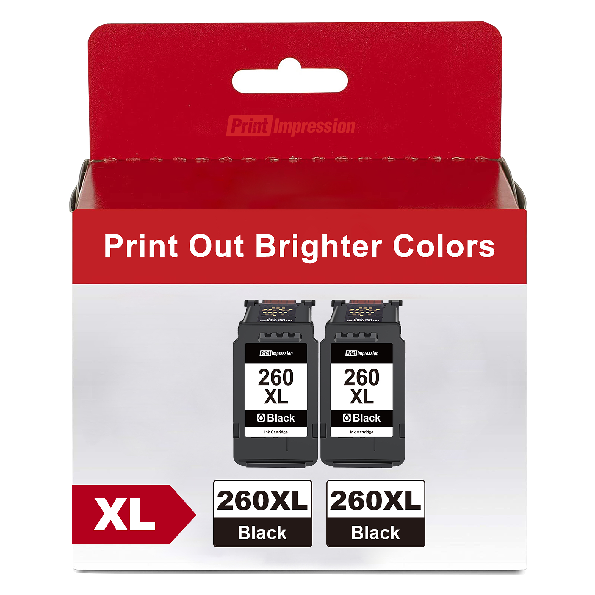  PrintImpression 260XL Black Ink Cartridge Replacement for Canon PG-260 Black Ink Cartridge 260 Ink PG 260 XL Black Ink Cartridge Work for Canon TS6420a TS6420 TS5320 TR7020a TR7020 TR7022 TR7022a Printer (2 Black)