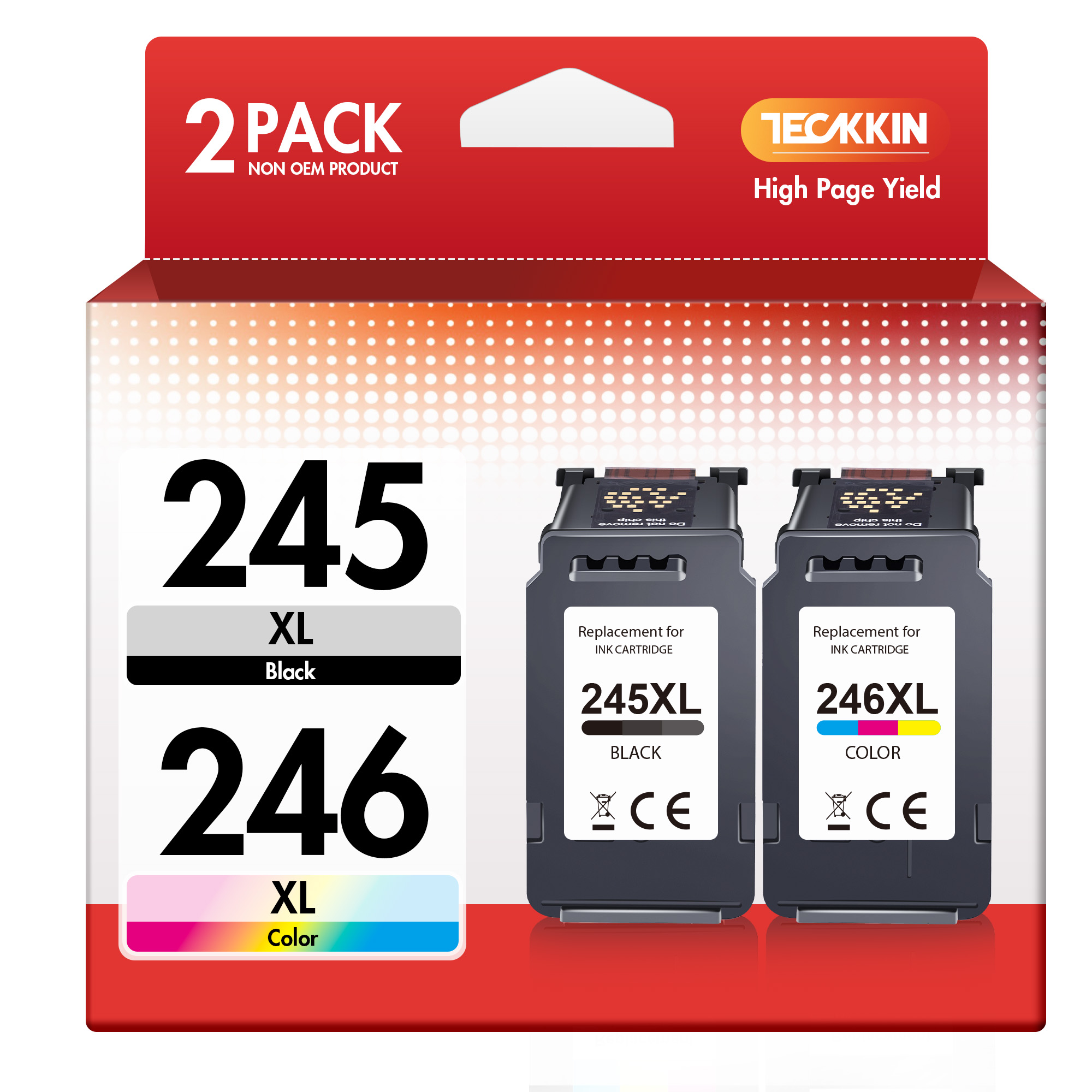 PG-245 XL/CL-246 XL High Capacity Combo Pack for Canon 245XL/Black and