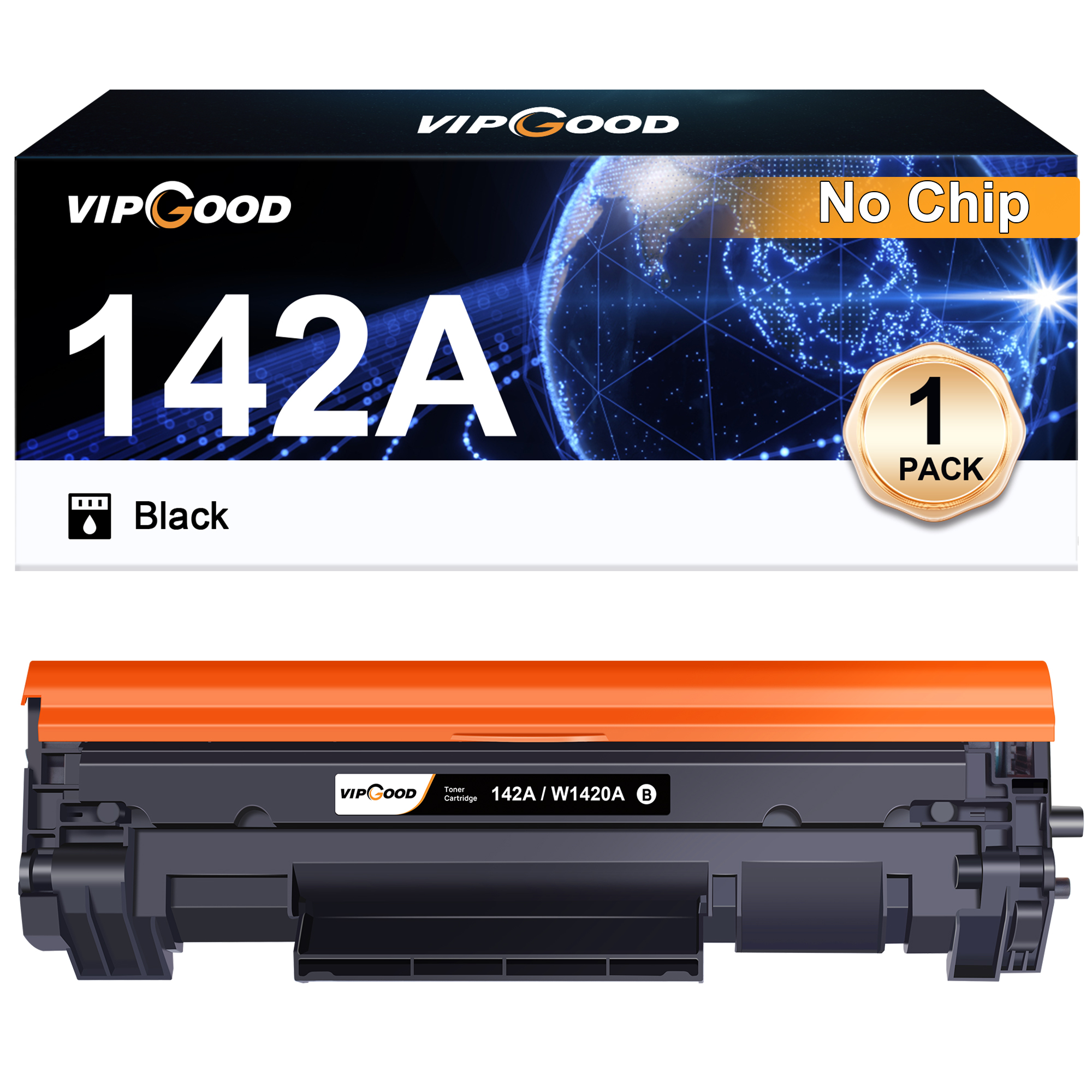 VIPGOOD 142A W1420A Toner Compatibile per HP 142A W1420A 142X W1420X (1 Black)