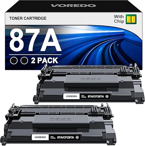 CF287A 87A Toner Cartridge High Yield Compatible Replacement for HP 87A CF287A 87X CF287X for HP LaserJet Enterprise M506 M506dn M506n M506x M501n M501dn M527f M527dn M527z Printer (Black, 2-Pack)