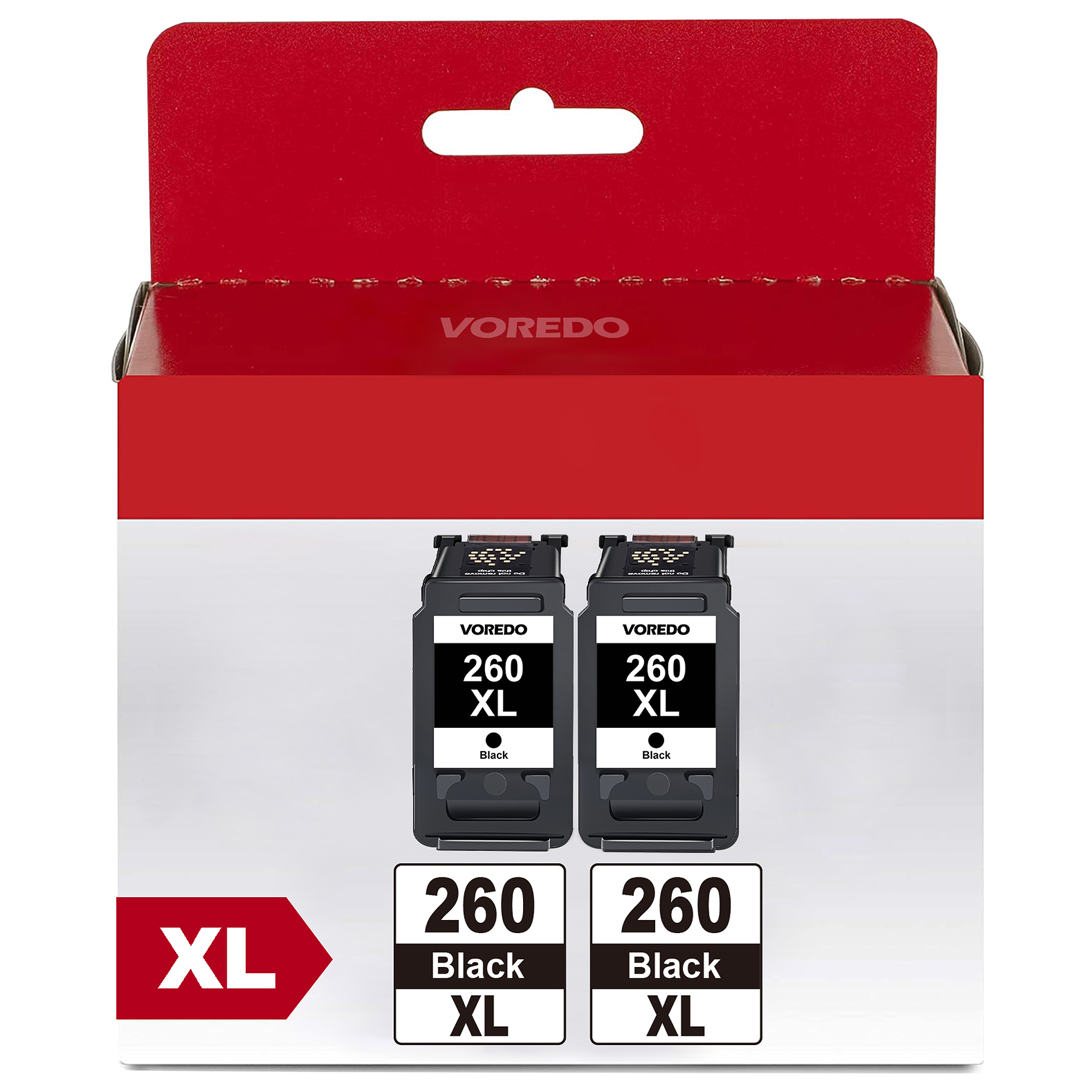 VOREDO 260XL Black Ink Cartridge Replacement for Canon TS6420a Ink Cartridges Compatible for Canon PG-260 Black Ink Cartridge PG-260 Use for Pixma TS6420a TS6420 TS5320 TR7020a TR7020 TR7022 TR7022a (2 Pack)