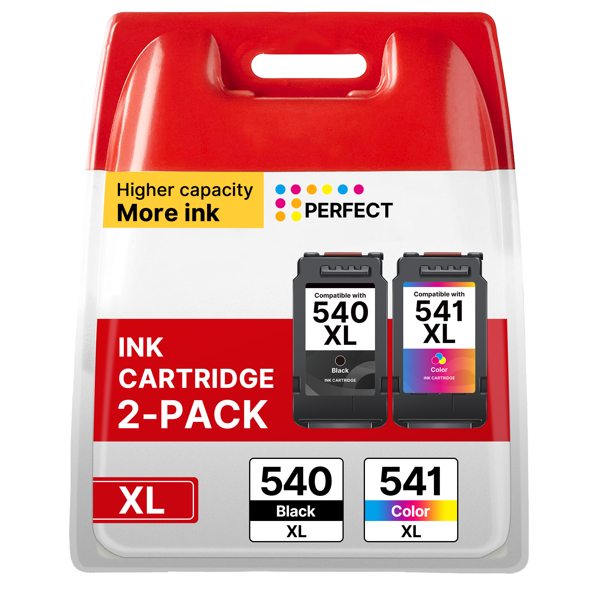Cartouche 540 et 541 Remplacement pour Canon 540 541 XL PG-540XL CL-541XL Encre Compatibles pour Canon PIXMA MG3650s MX475 MG3600 MG3650 MG3550 MG4250 TS5150 Multifonction imprimante