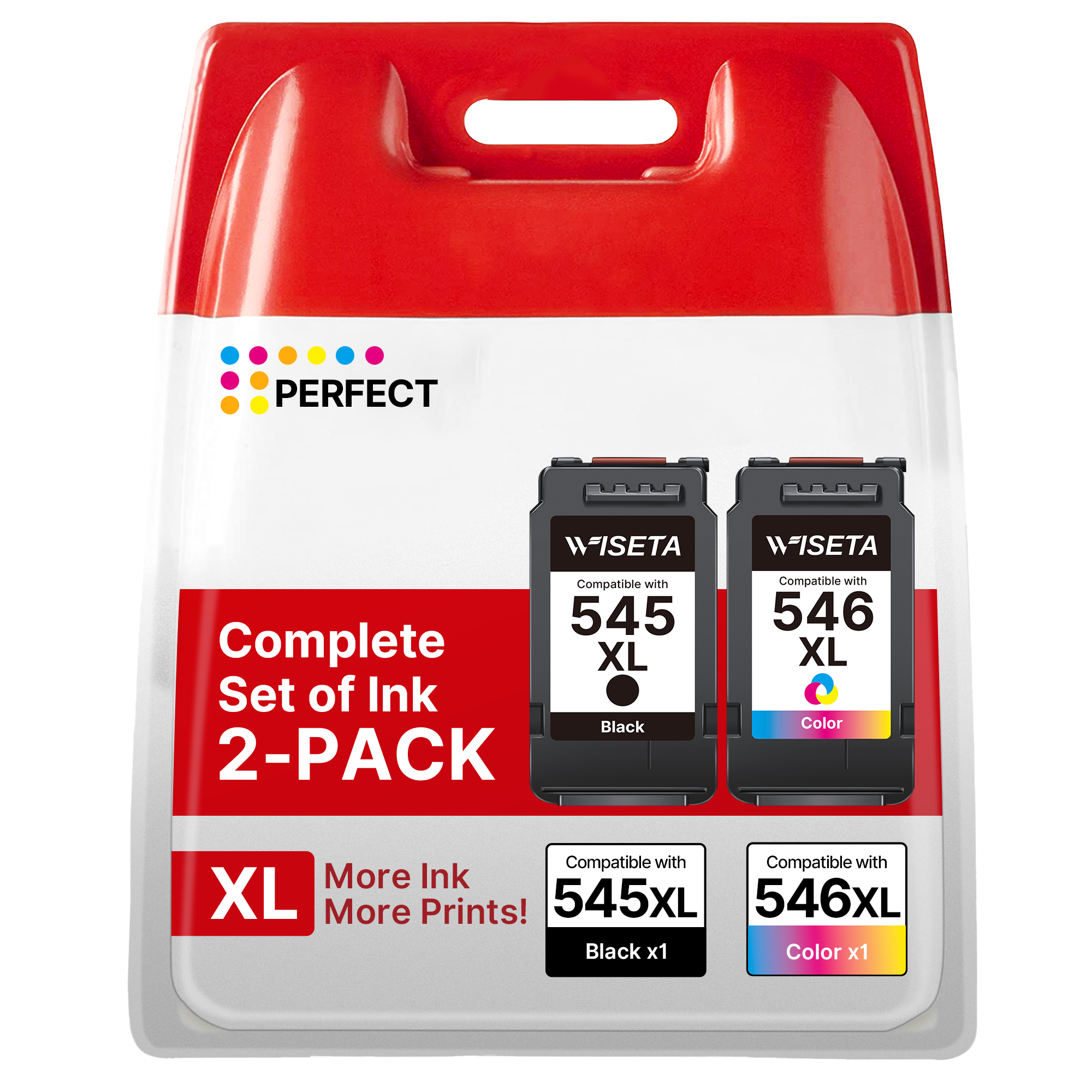 WISETA PG-545XL CL-546XL Patronen Kompatibel für Canon Druckerpatronen 545