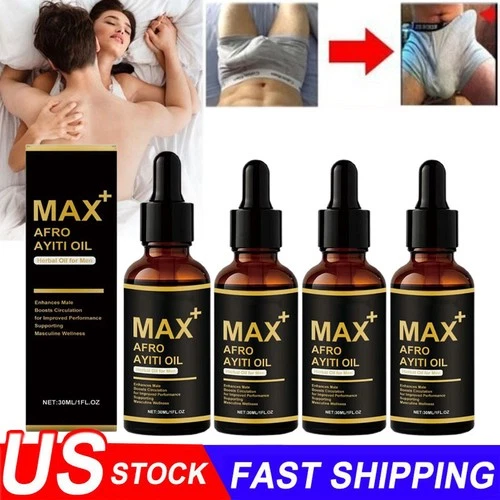 4pc Max+ Afro Ayiti Oil Herbal Oil for Man Enhances Male Boosts Circulation US - Picture 1 of 20