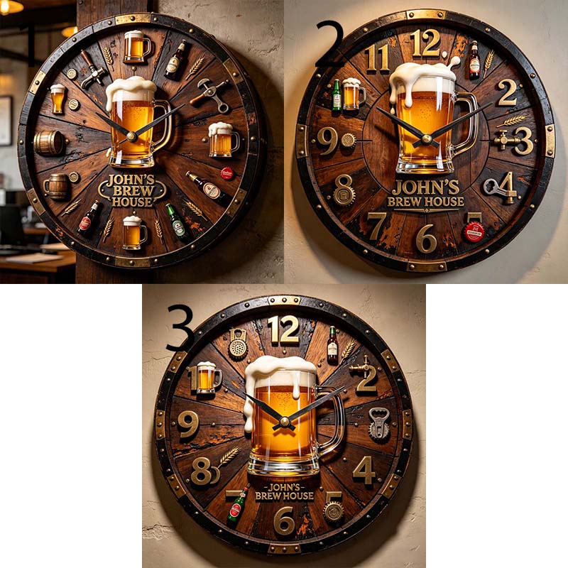 🎁 Father’s Day 49% OFF - Personalized Retro-Themed Beer Bar Clock