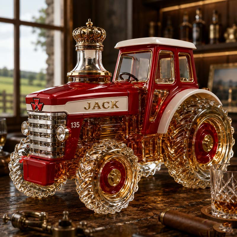 🎁 Father’s Day 49% OFF - Personalized Tractor-Themed Glass Decanter