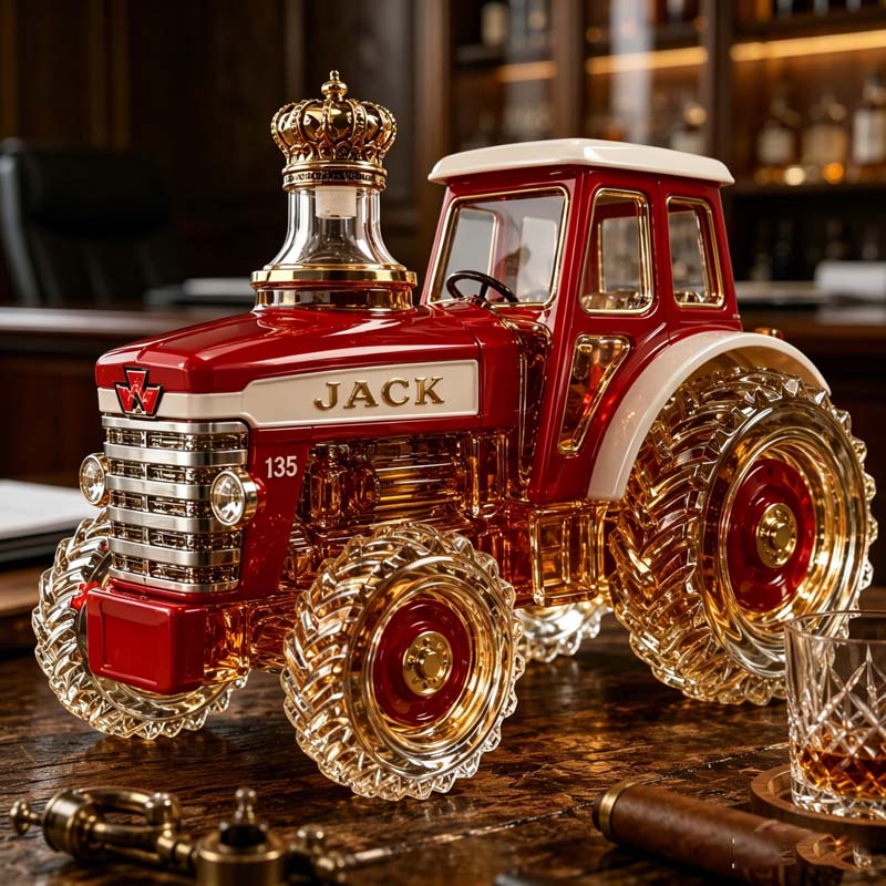 🎁 Father’s Day 49% OFF - Personalized Tractor-Themed Glass Decanter