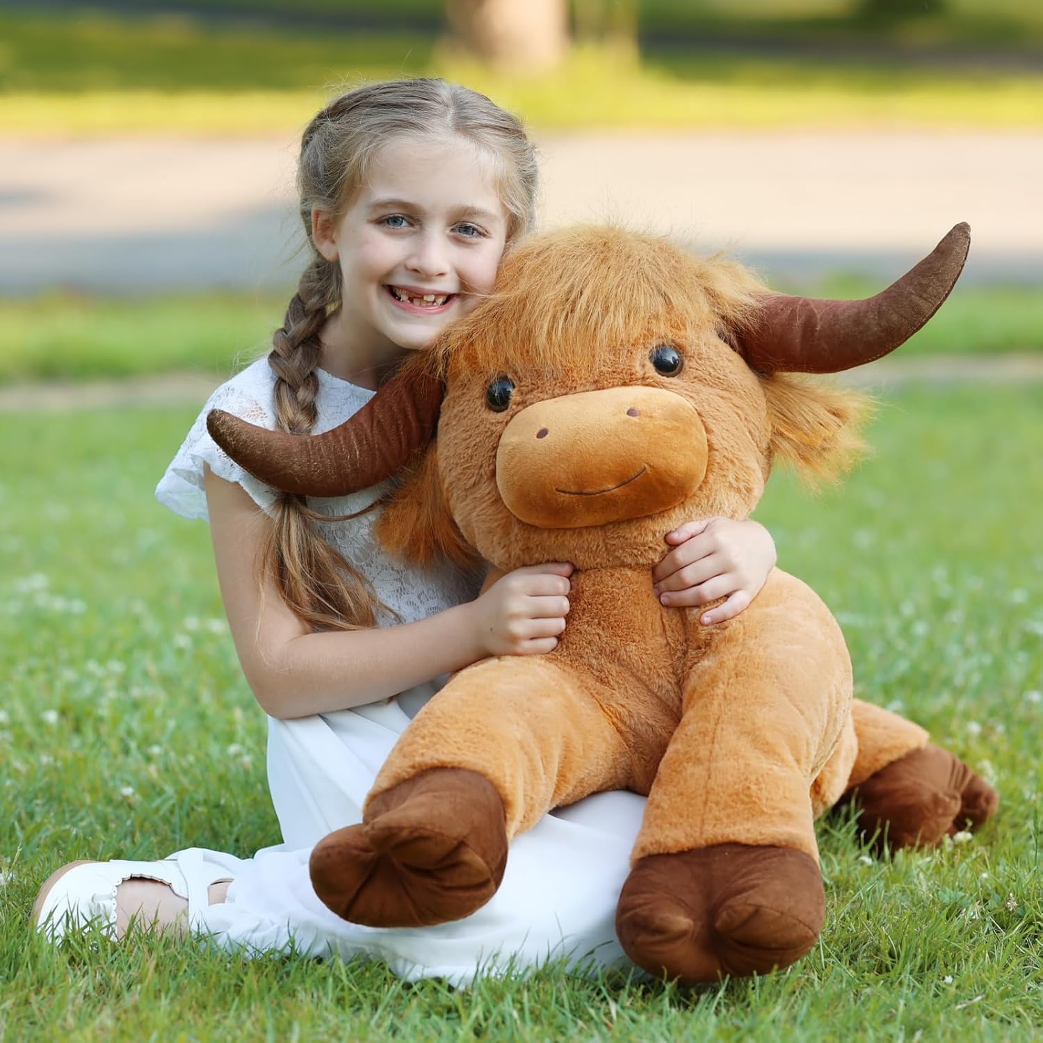 41 inch Large Highland Cow Stuffed Animal