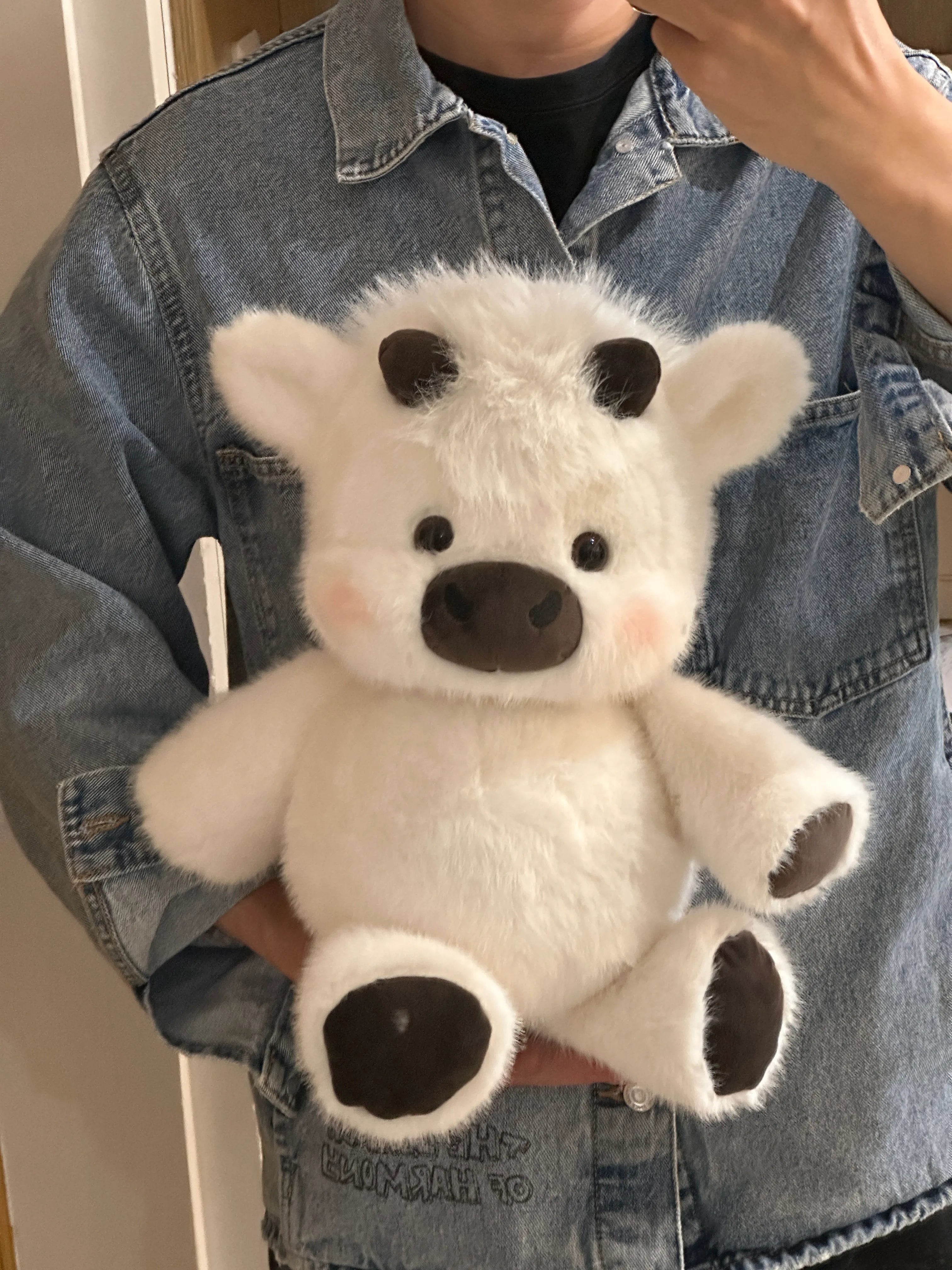 Cute Running Scottish Highland Cow Stuffed Animal