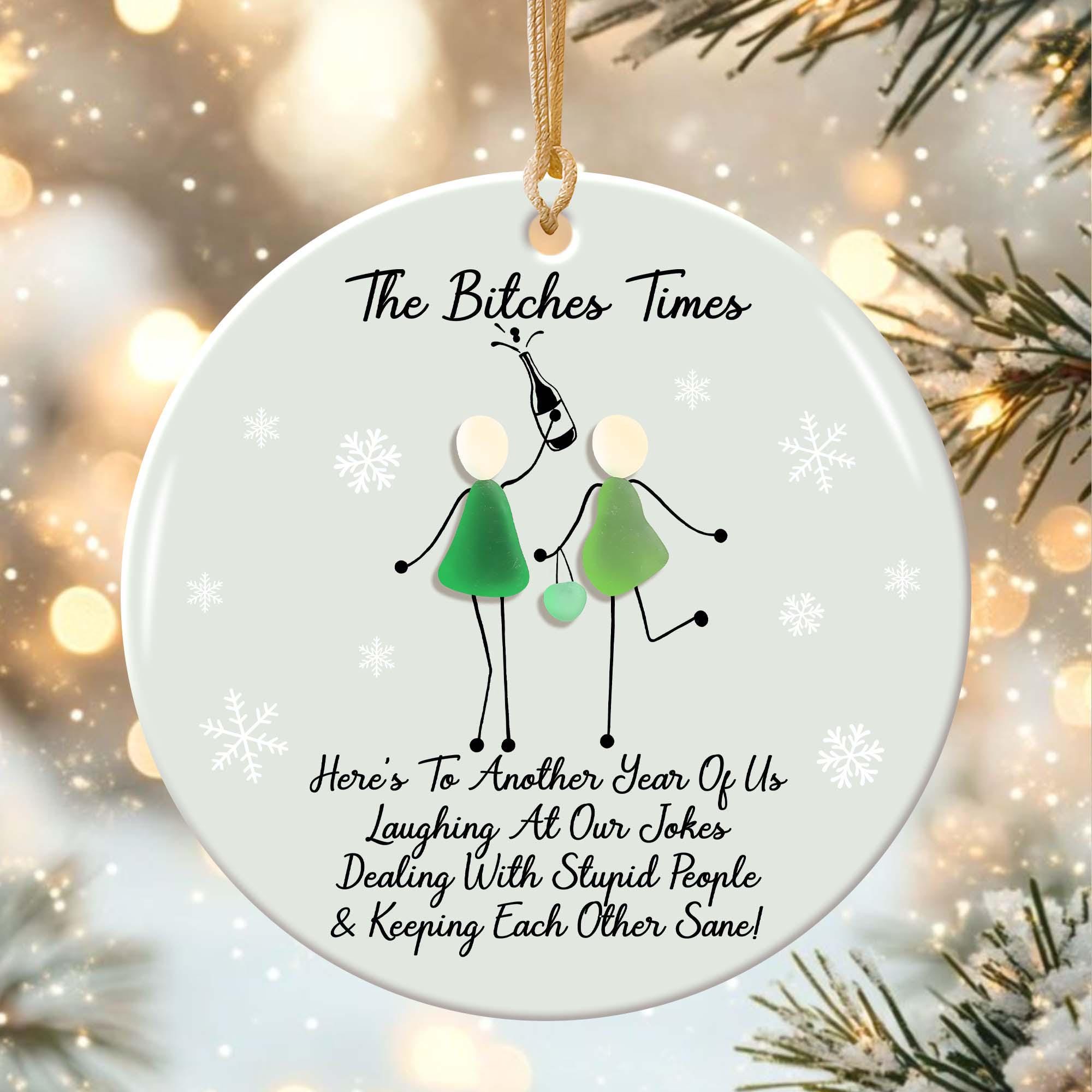 Christmas Friendship Sea Glass Decoration