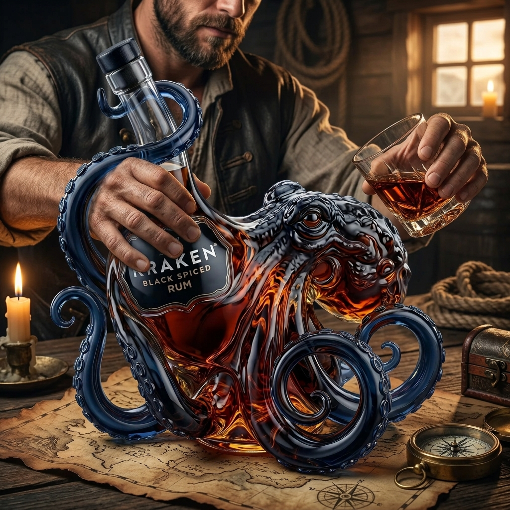 The Kraken Rum Edition 3D Octopus Bottle
