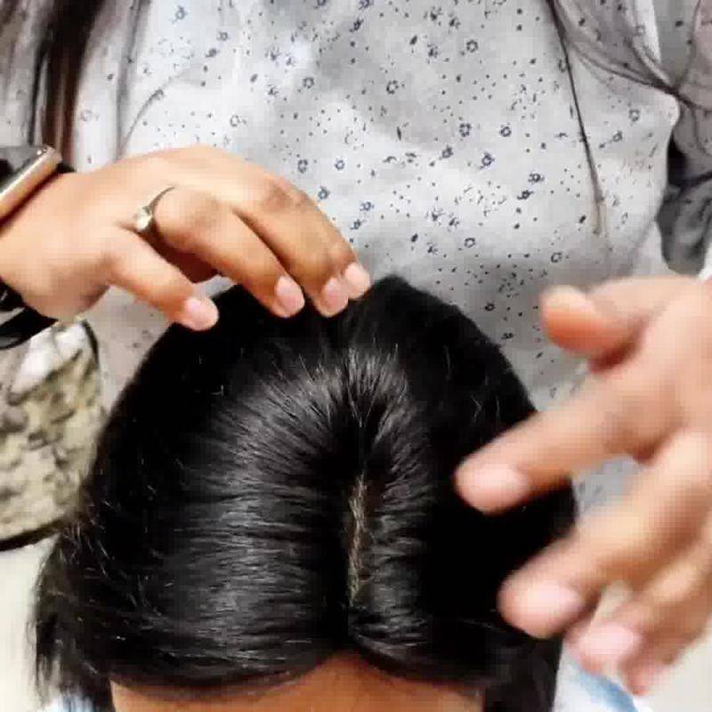 2023 HOT SALE🔥Natural Straight Hair Topper New Design Slightly Wavy