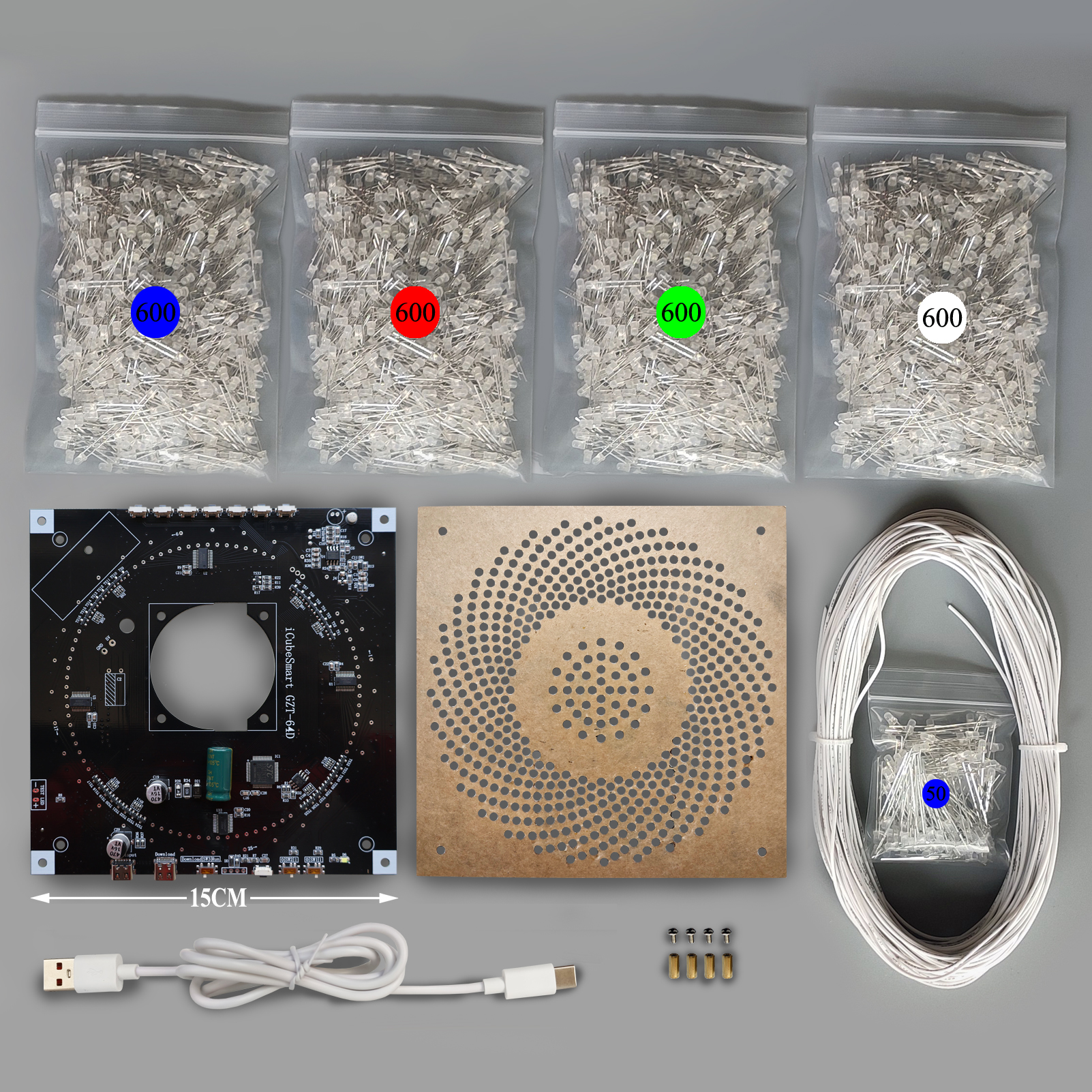 iCubeSmart GZT64 Led Canton Tower Model DIY Electronic Kit, LED Model Handmade Soldering Project Kit