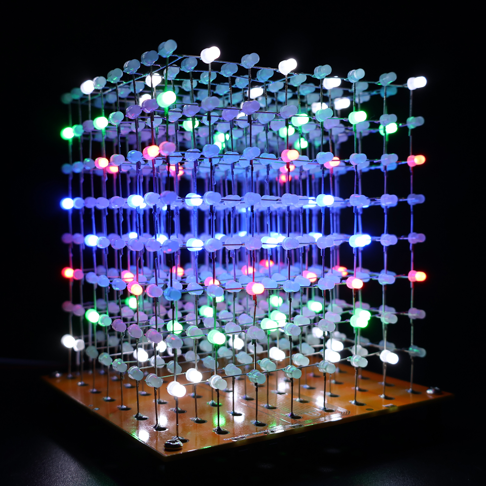 Finished product - iCubeSmart 3D8MiNi Led Cube, No Welding By Buyer