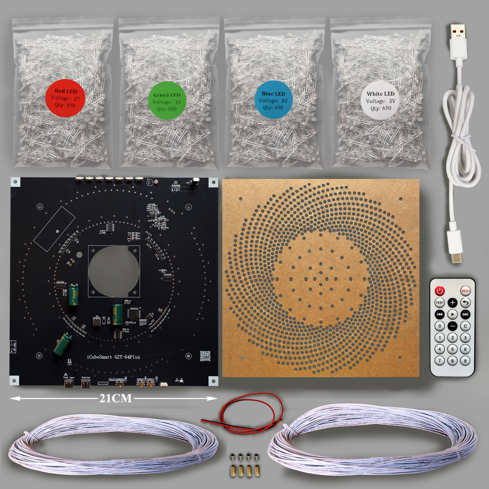 iCubeSmart GZT64PLUS 1.9 Meter Led Canton Tower Model DIY Electronic Kit, LED Model Handmade Soldering Project Kit