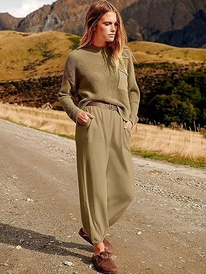 Fall Knit Top Sweater Set