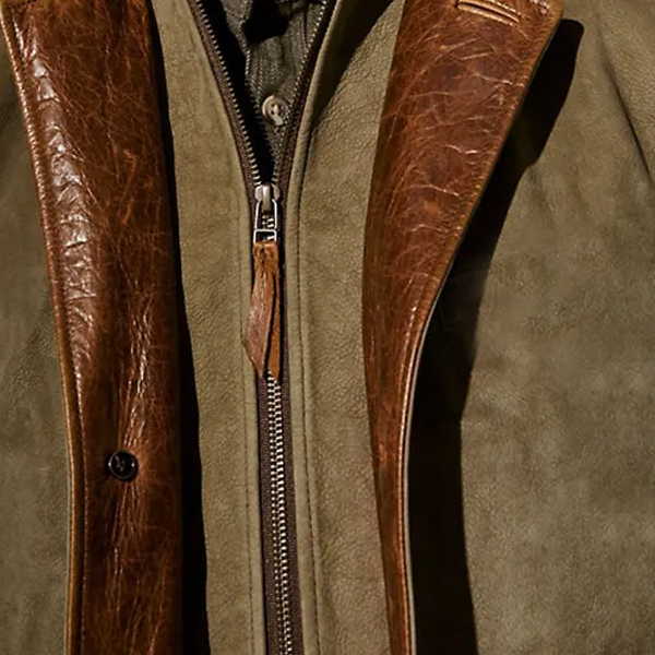 Men's Vintage Calfskin Leather Blazer