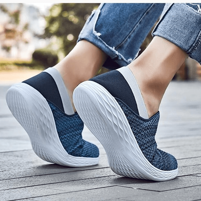 Bag Boho Slip-on Breathable Beehive Upper Orthopedic Plantar Fasciitis Platform Sneaker Shoes